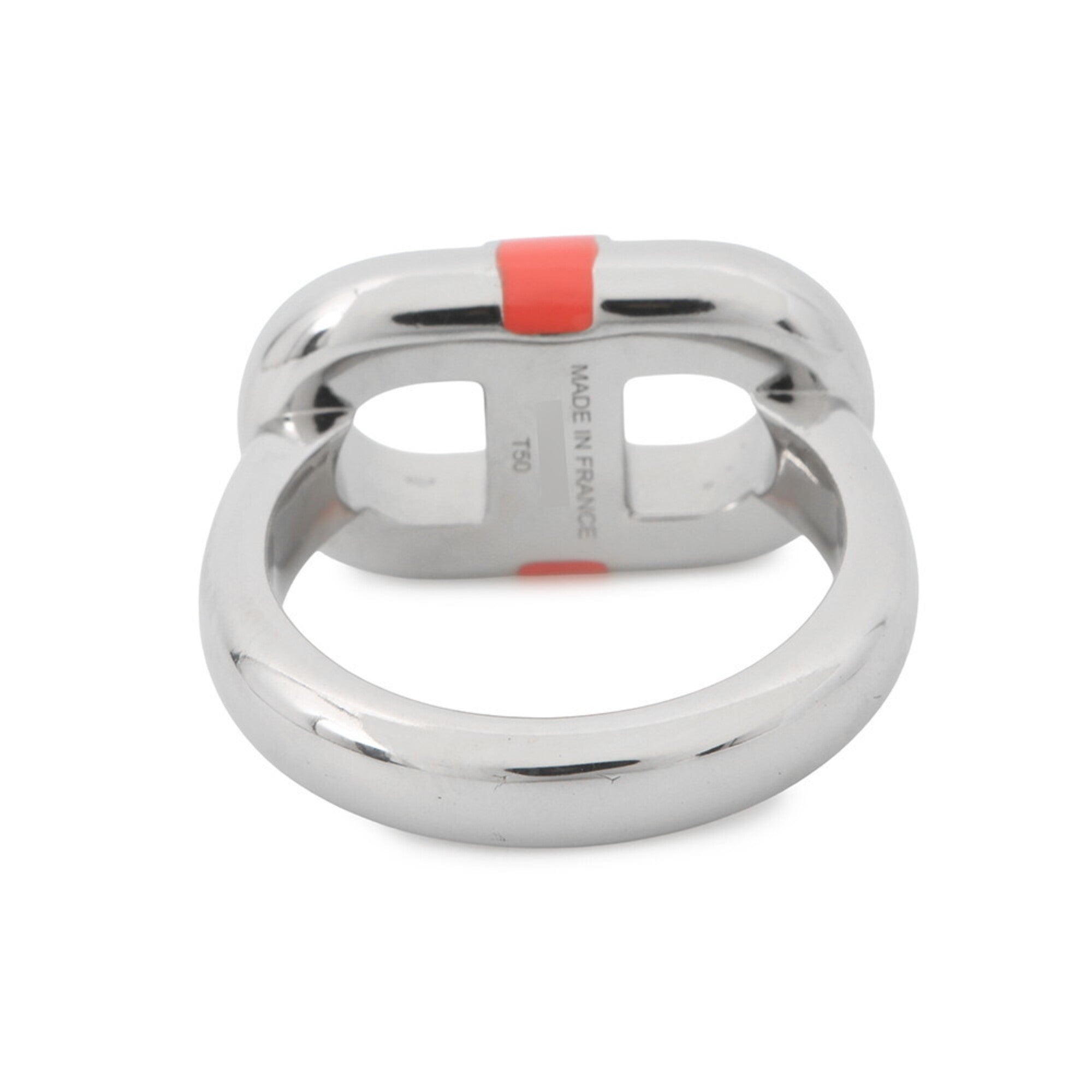 Hermes Silver Silver 925 Band Ring (Pre-Owned)