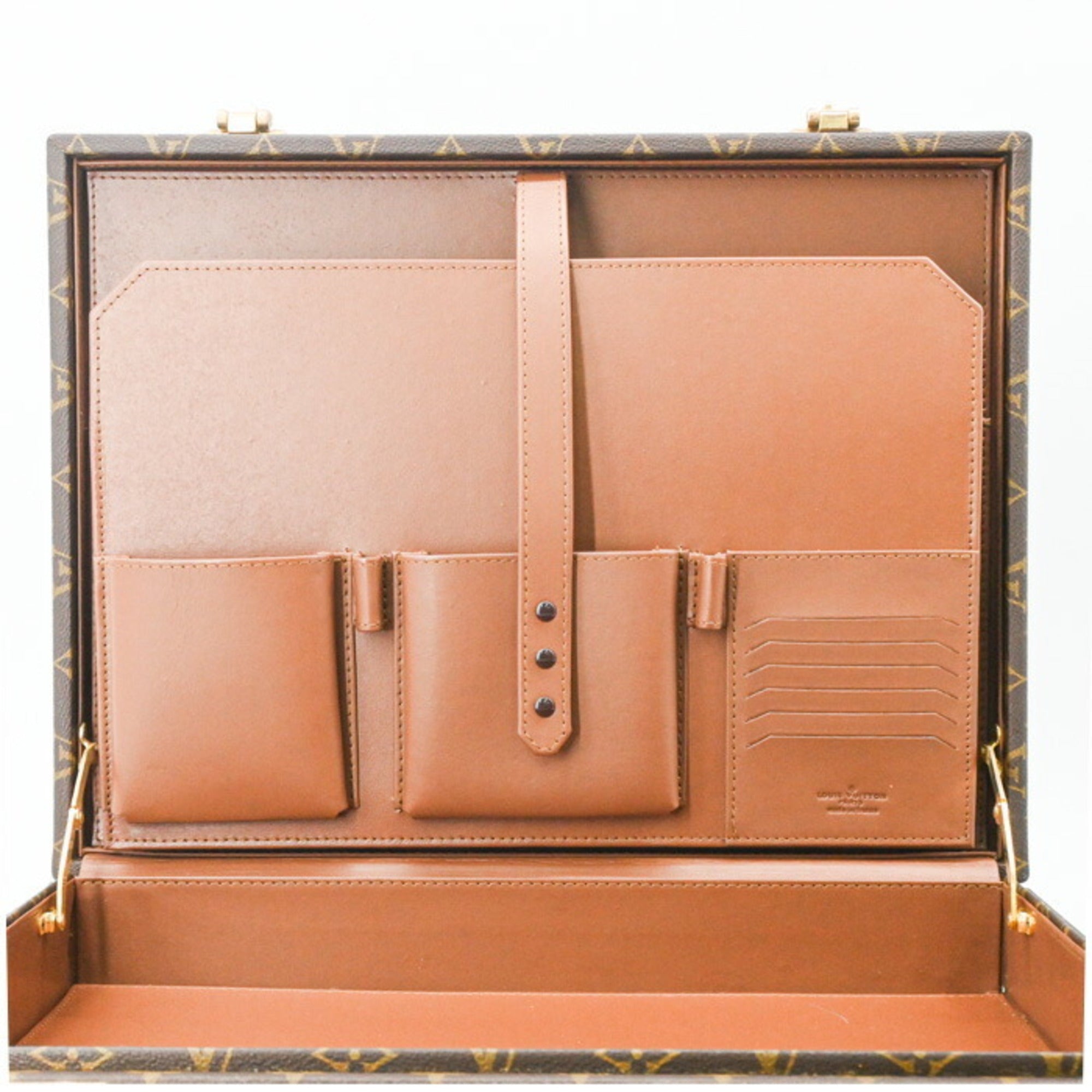 Louis Vuitton Brown Monogram Leather Attaché Case (Pre-Owned)