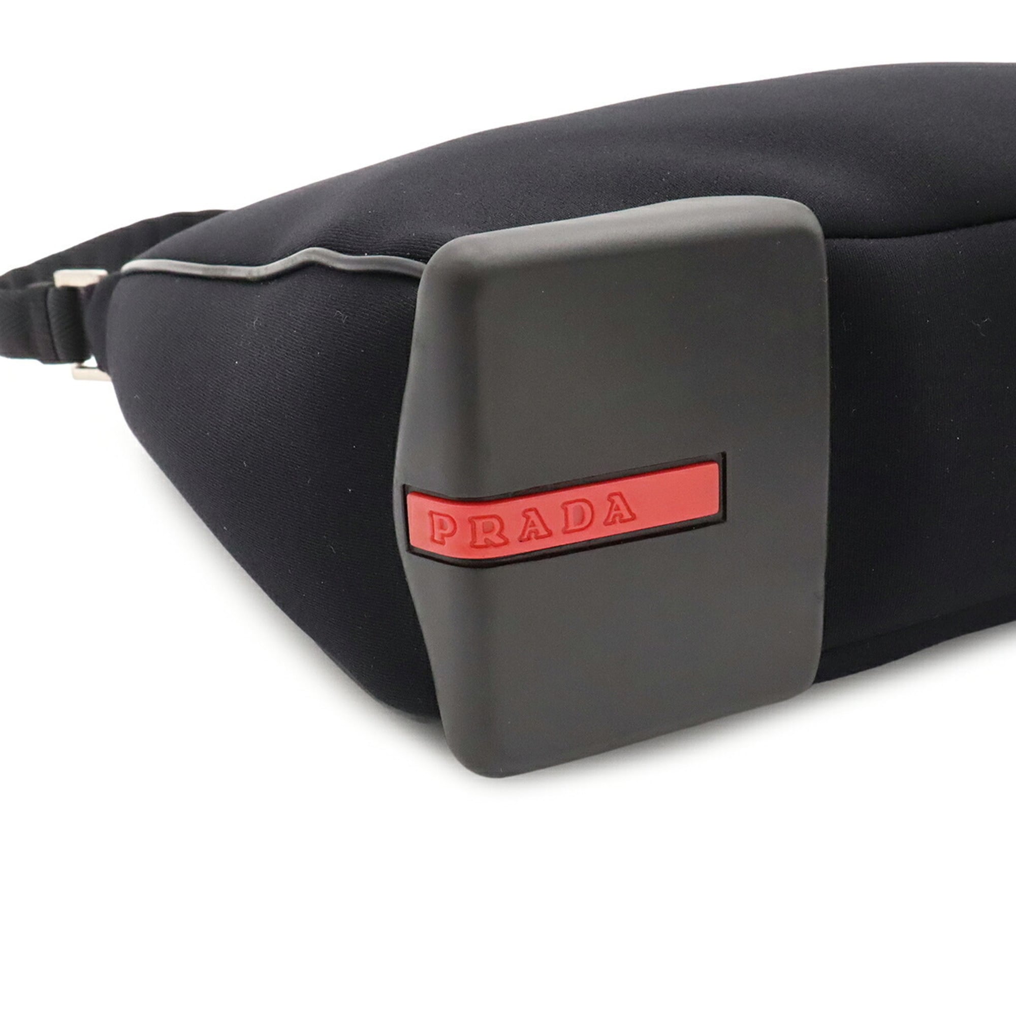 Prada Black Nero Neoprene Handbag Shoulder Bag (Pre-Owned)
