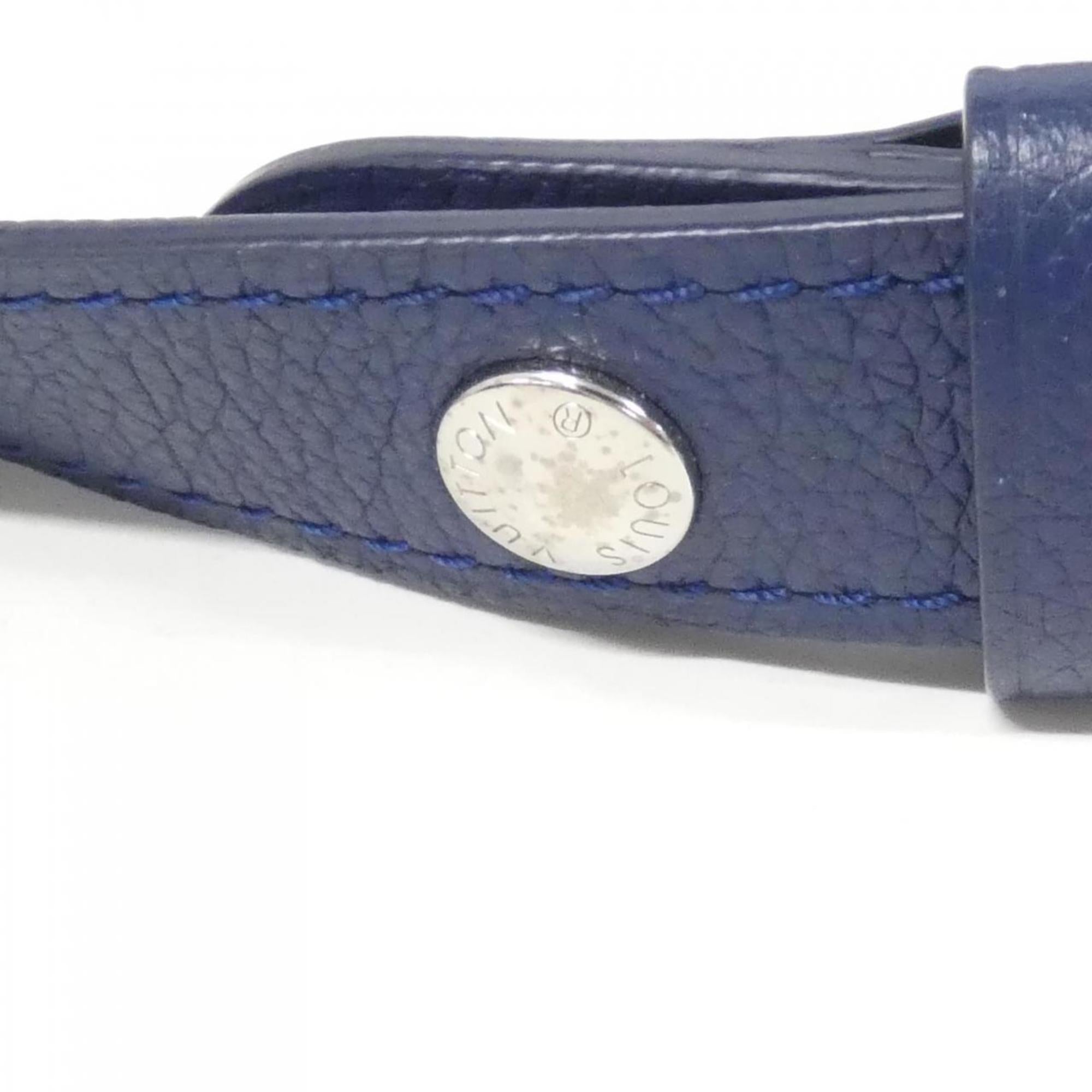 Louis Vuitton Blue Jean Leather Shoulder Bag (Pre-Owned)