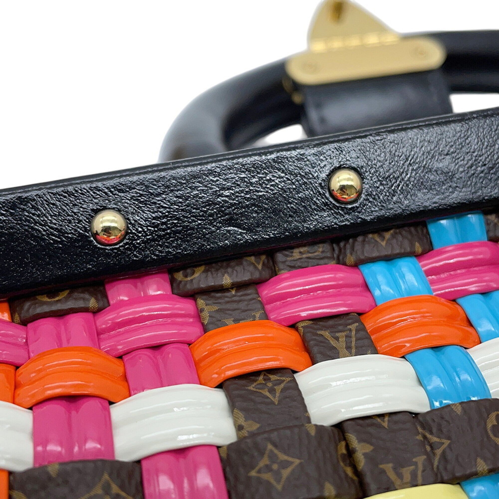Louis Vuitton Monogram Multi-Color Noir Monogram Leather Handbag (Pre-Owned)