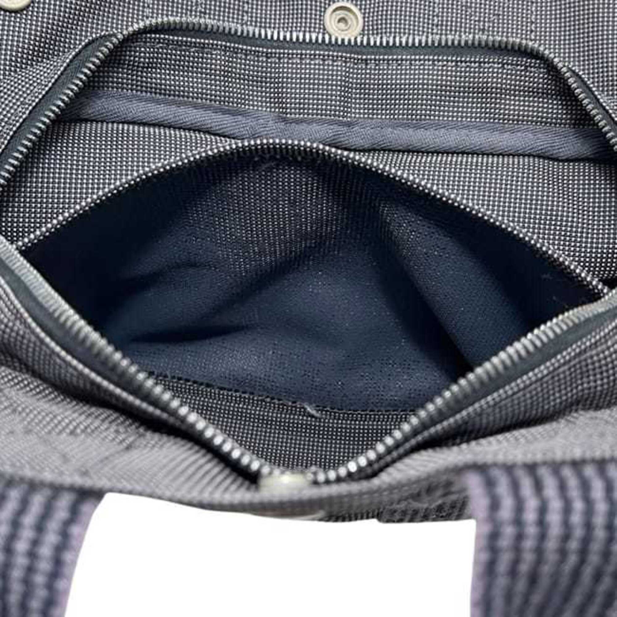 Hermes Gray Canvas Handbag Tote Bag (Pre-Owned)