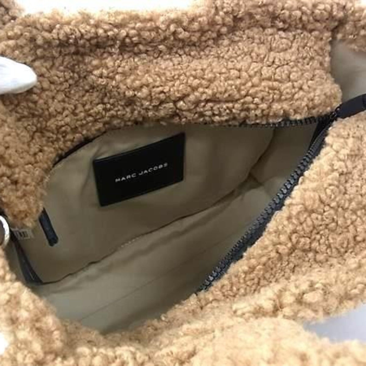 Marc Jacobs Beige Brown Polyester Handbag Shoulder Bag Tote Bag (Pre-Owned)