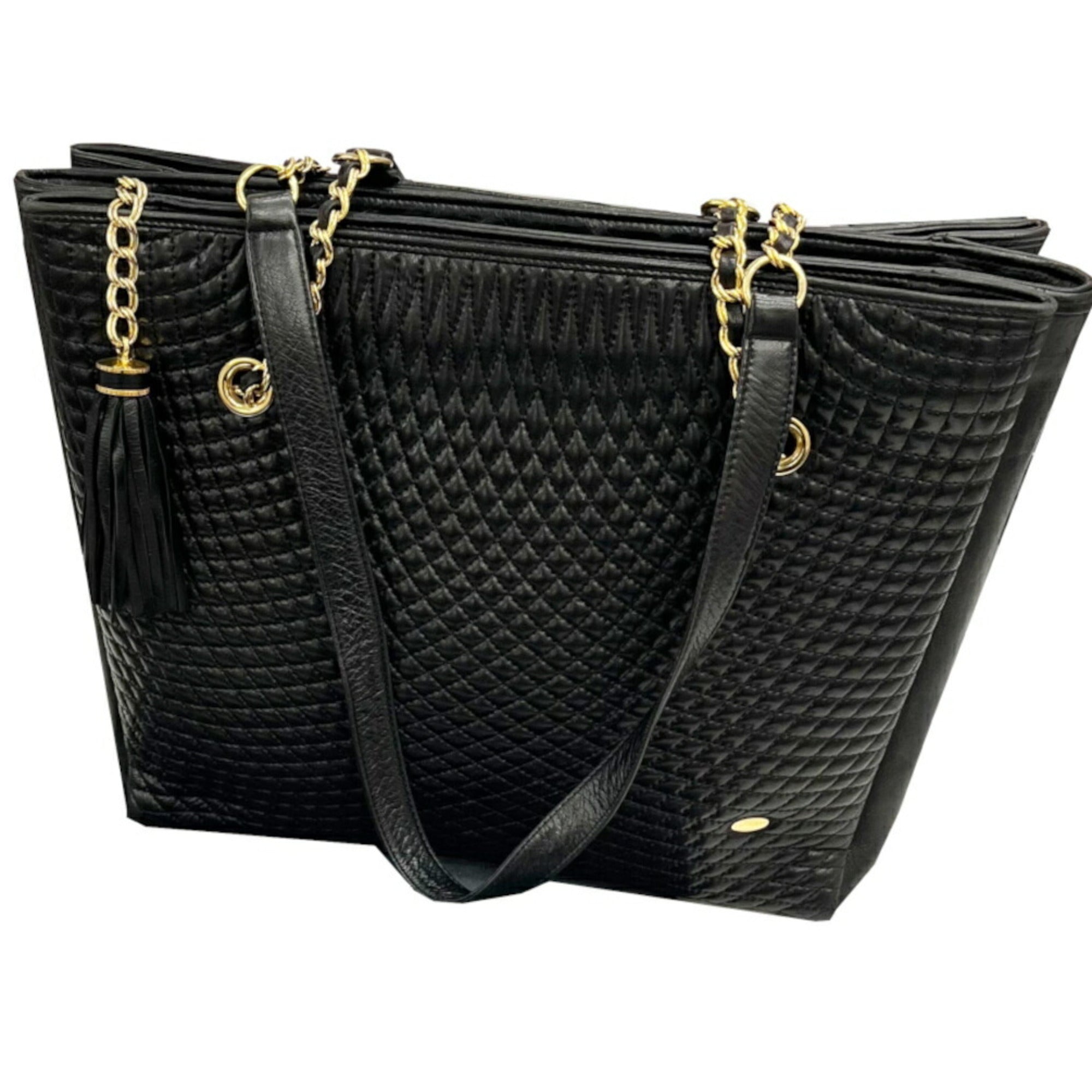 Bally Black Quilting Tote Bag (Pre-Owned)