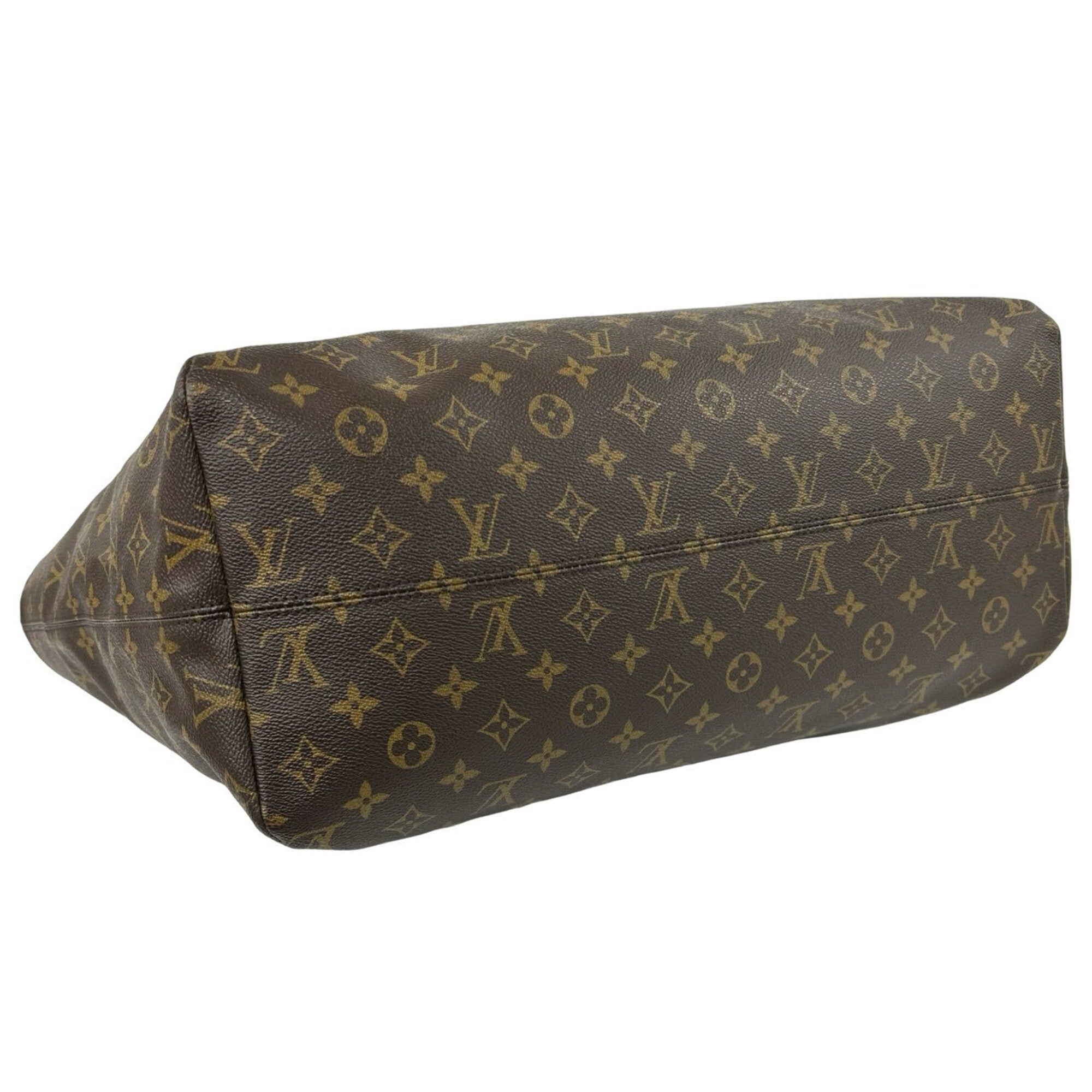 Louis Vuitton Brown Leather Pvc Handbag Tote Bag (Pre-Owned)