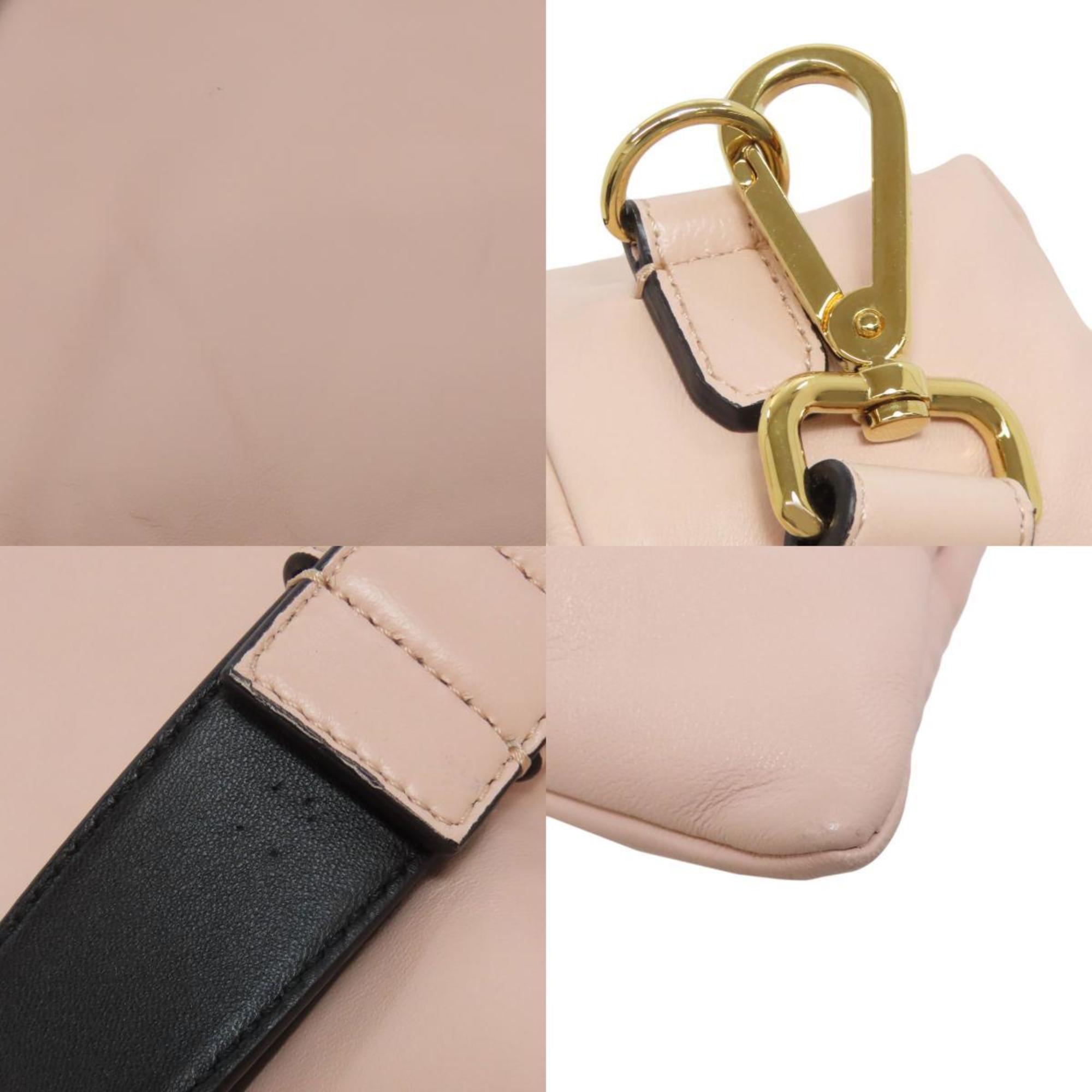 Fendi Pink Leather Shoulder Bag (Pre-Owned)