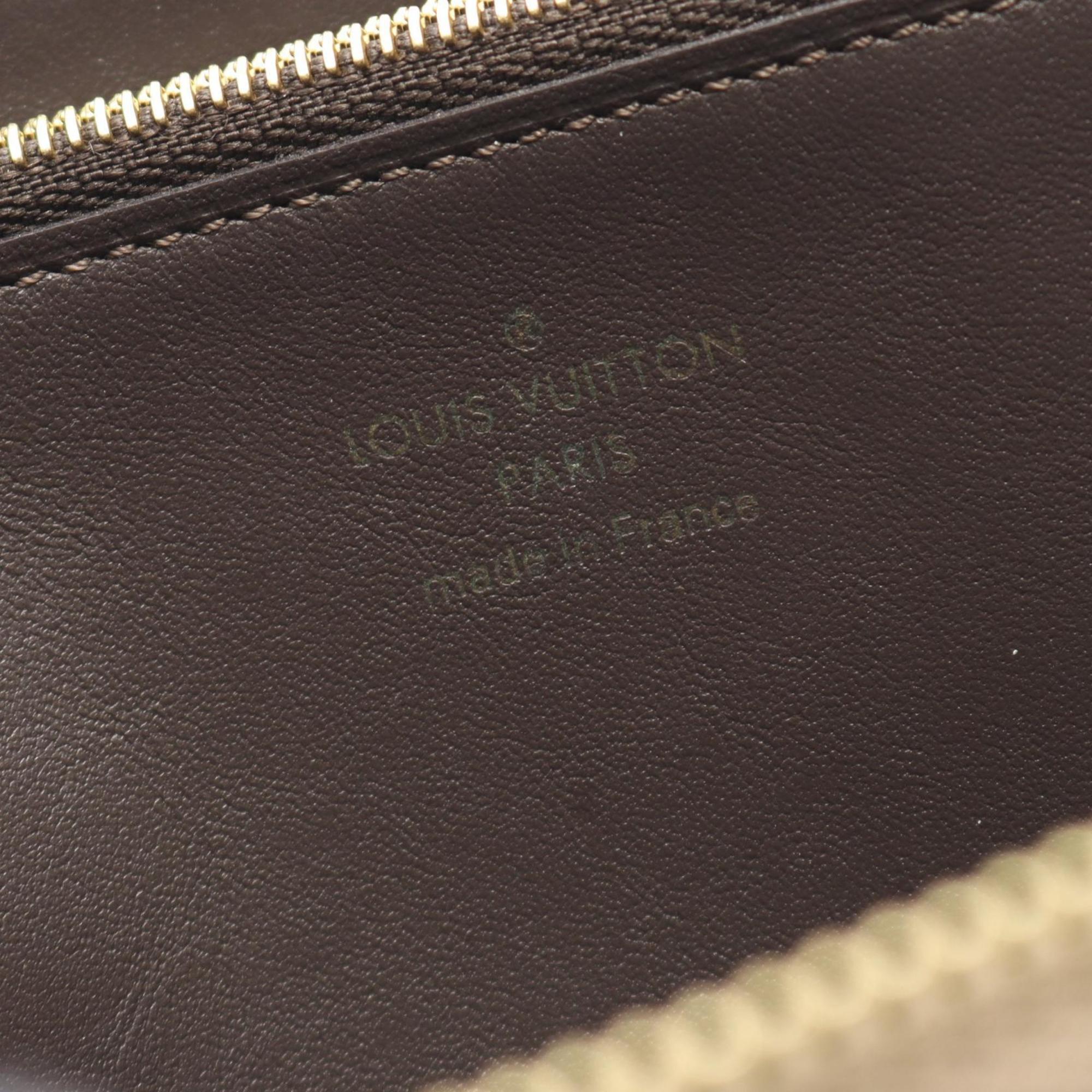 Louis Vuitton Beige Leather Long Wallet (Bi-Fold) (Pre-Owned)