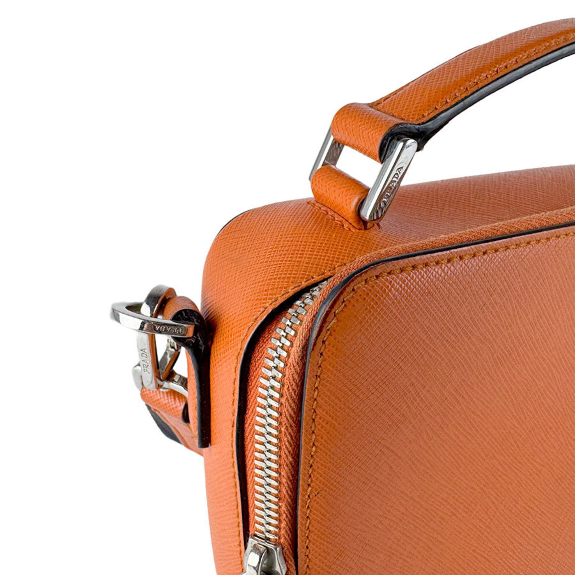 Prada Orange Leather Shoulder Bag (Pre-Owned)