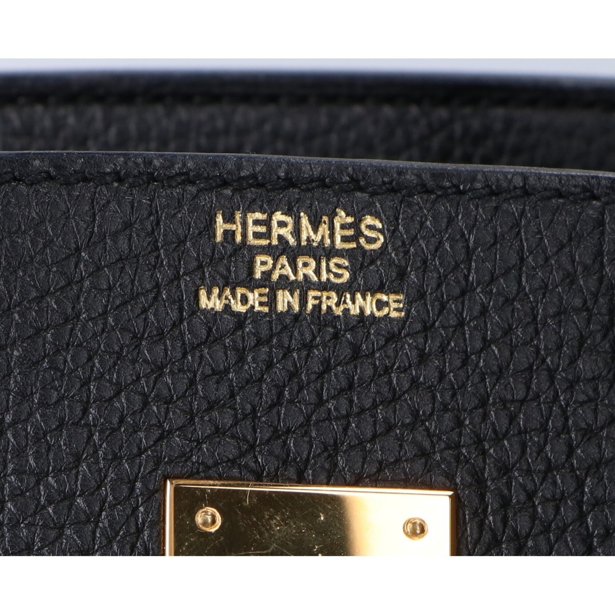 Hermes Noir Togo Leather Handbag (Pre-Owned)