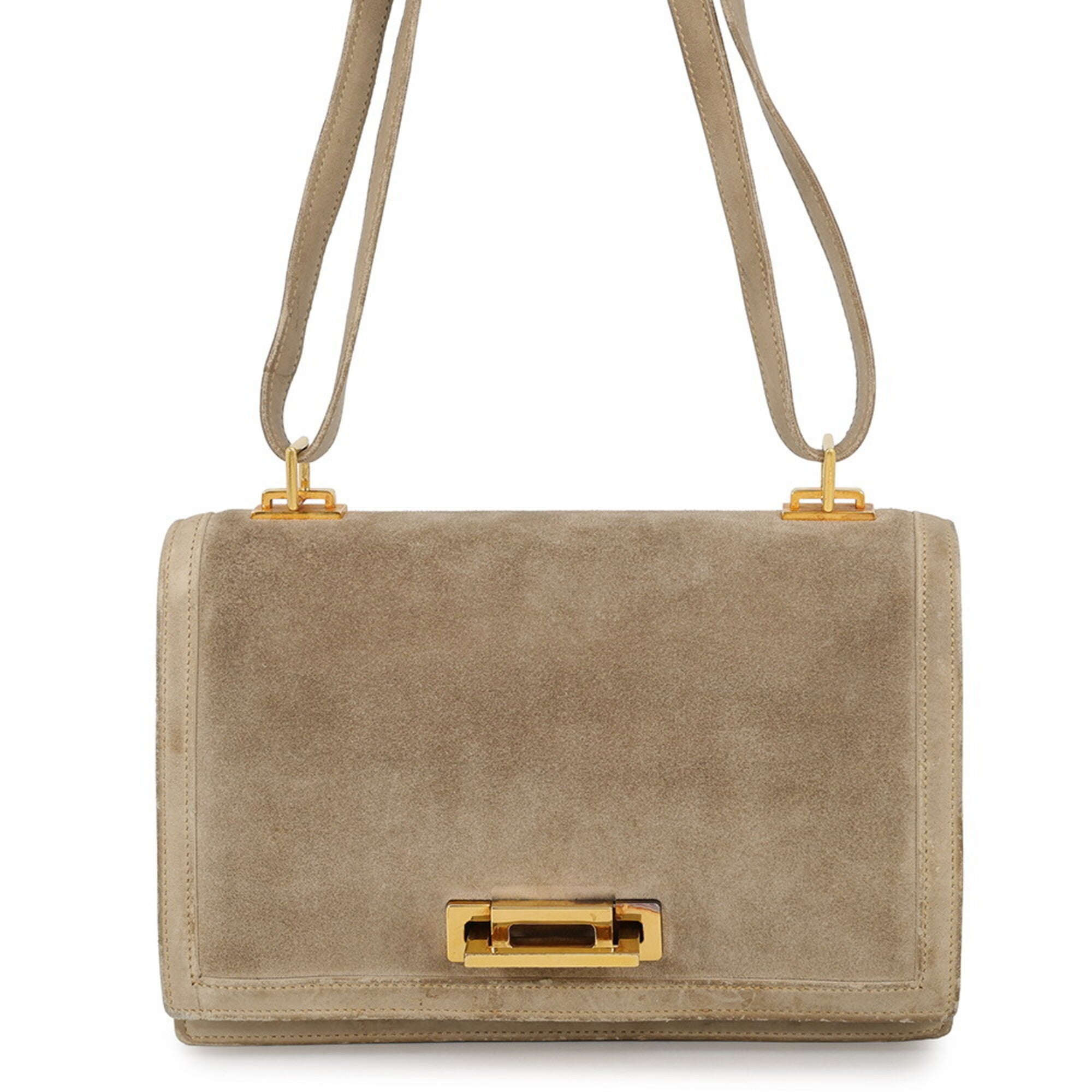 Hermes Kara Beige Handbag Shoulder Bag (Pre-Owned)