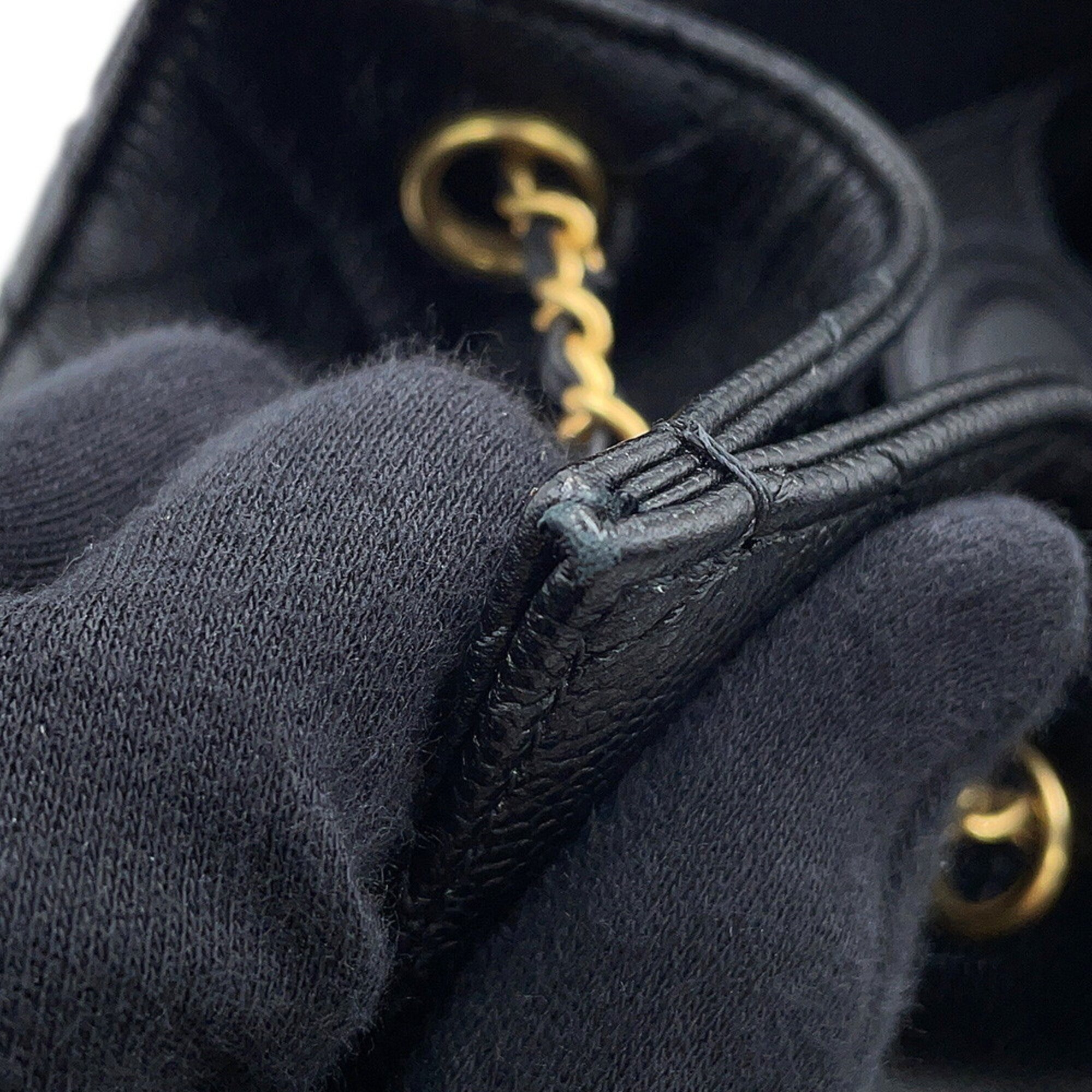 Chanel Matelasse Black Grained Calfskin Backpack (Pre-Owned)