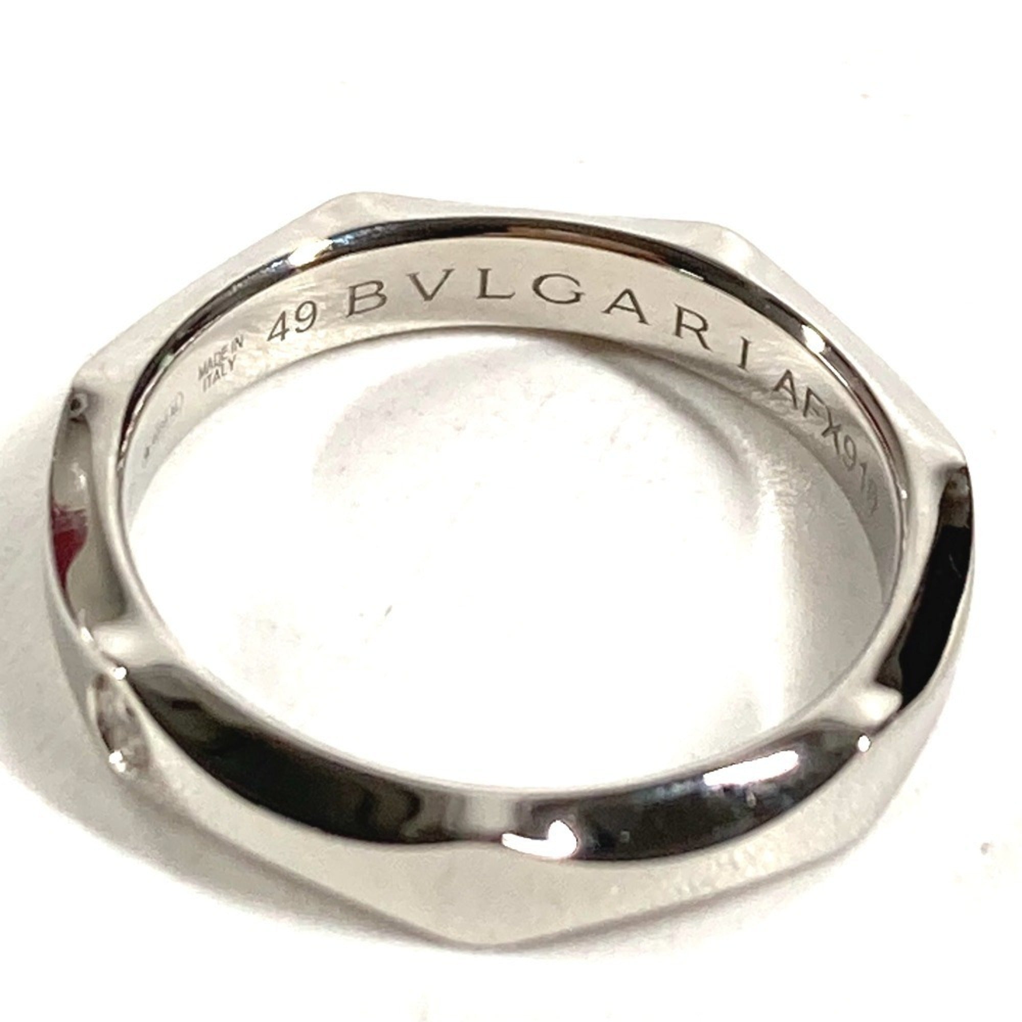 Bvlgari Silver Platinum 950 Band Ring (Pre-Owned)