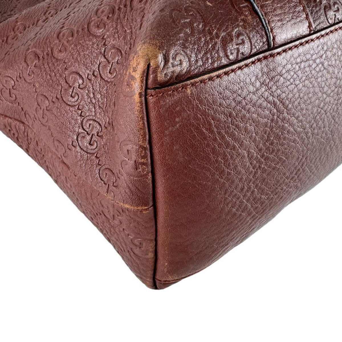 Gucci Brown Leather Tote Bag (Pre-Owned)