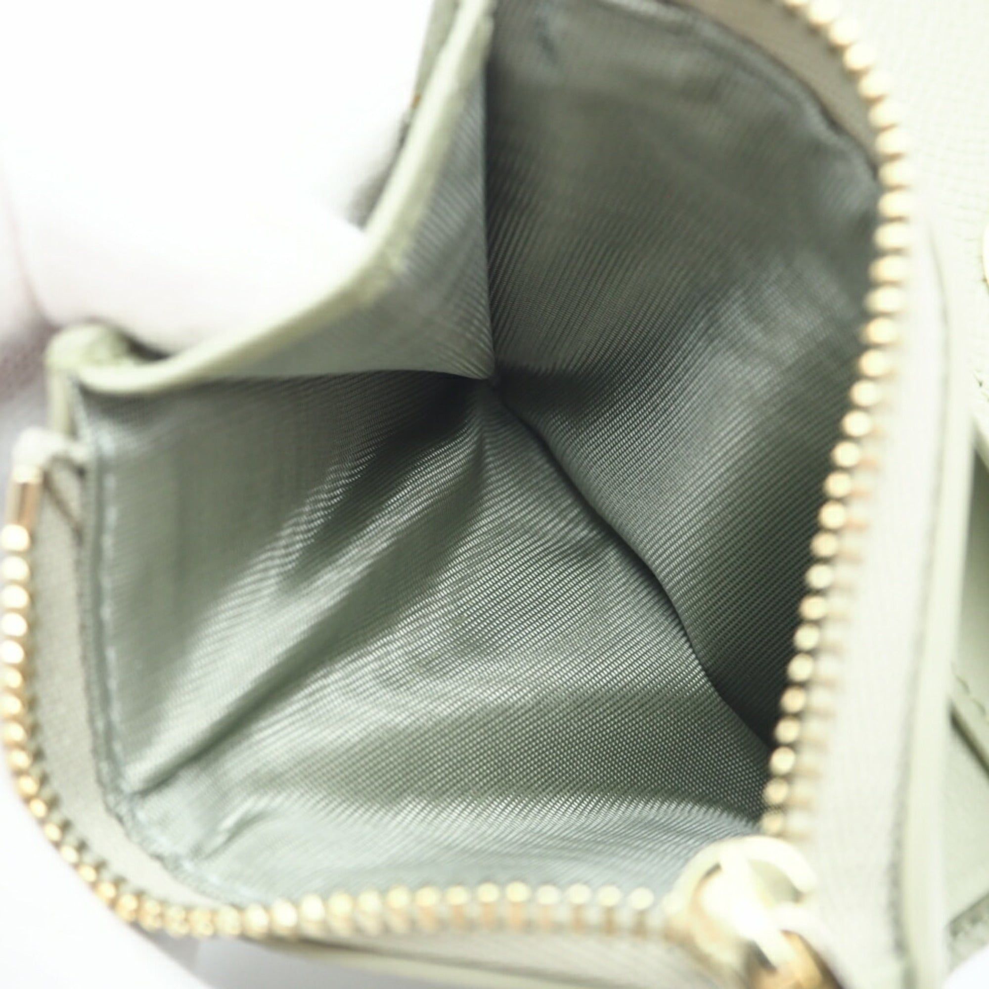 Christian Dior Green Leather Wallet (Tri-Fold) (Pre-Owned)