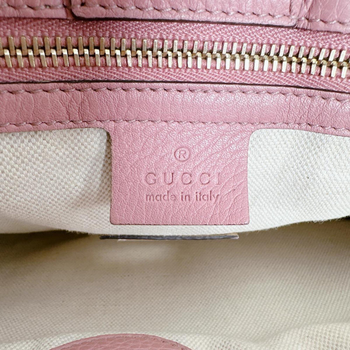 Gucci Bamboo Pink Leather Handbag (Pre-Owned)