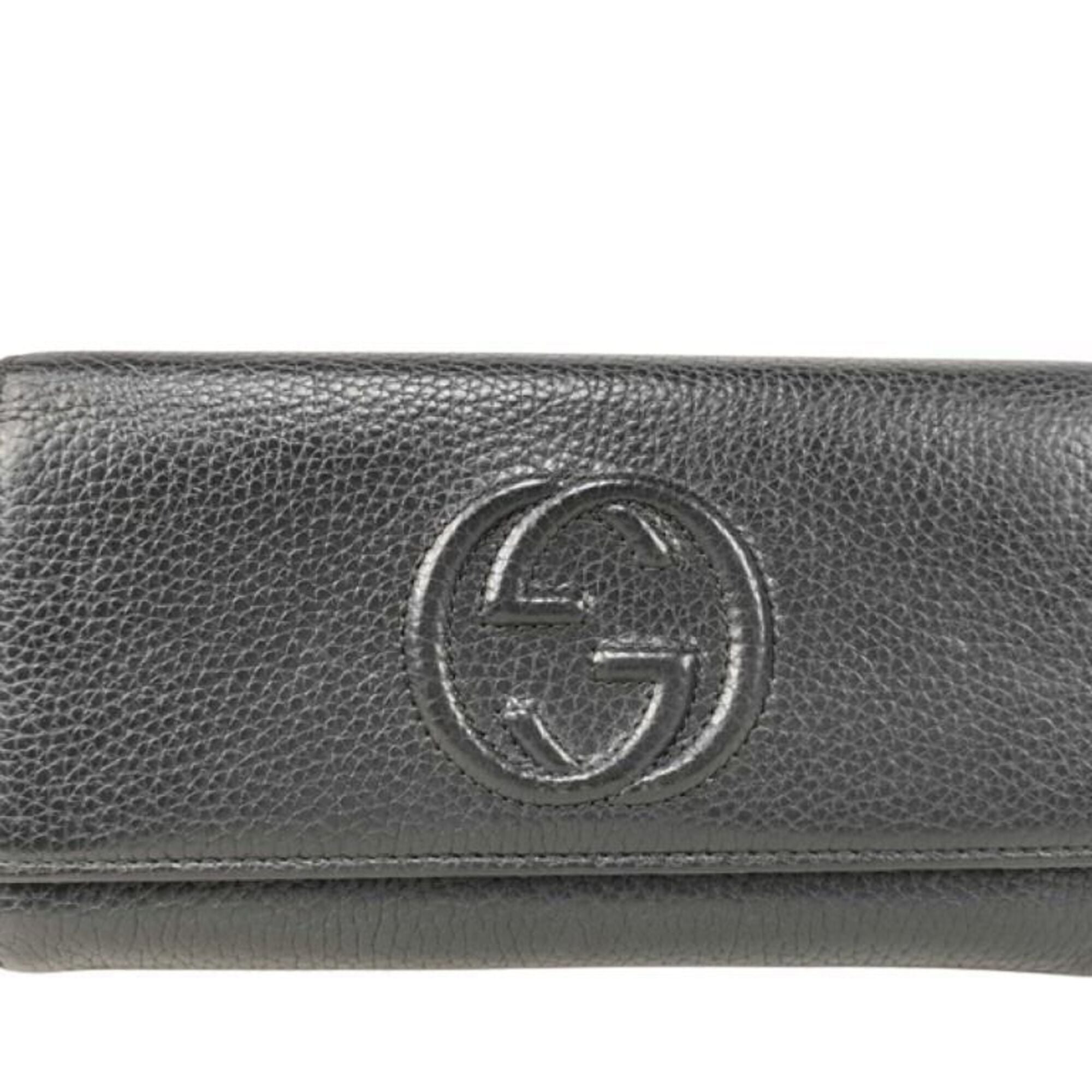 Gucci Black Leather Coin Purse/Coin Case (Pre-Owned)