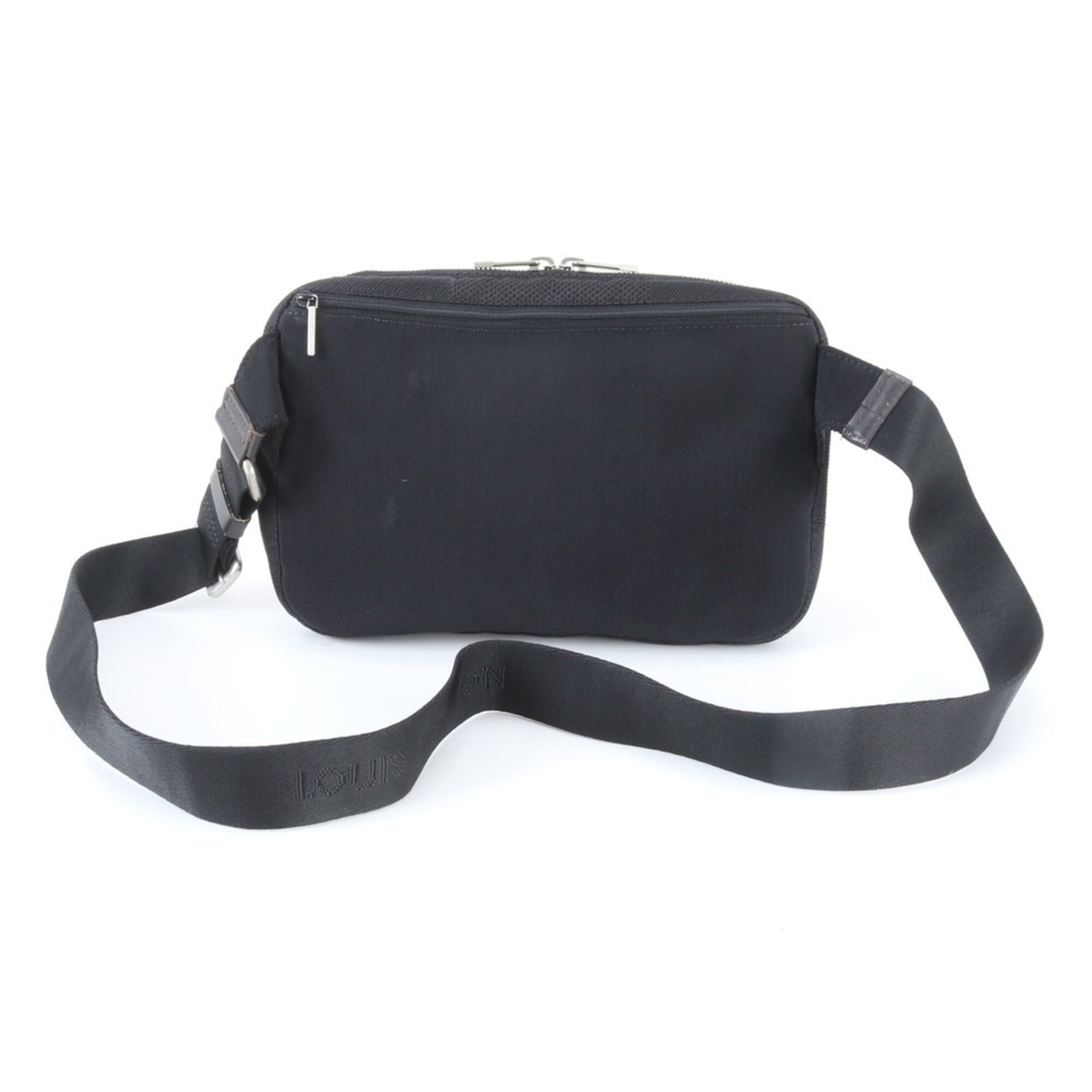 Louis Vuitton Damier Canvas Noir Leather Canvas Sling Bag (Pre-Owned)