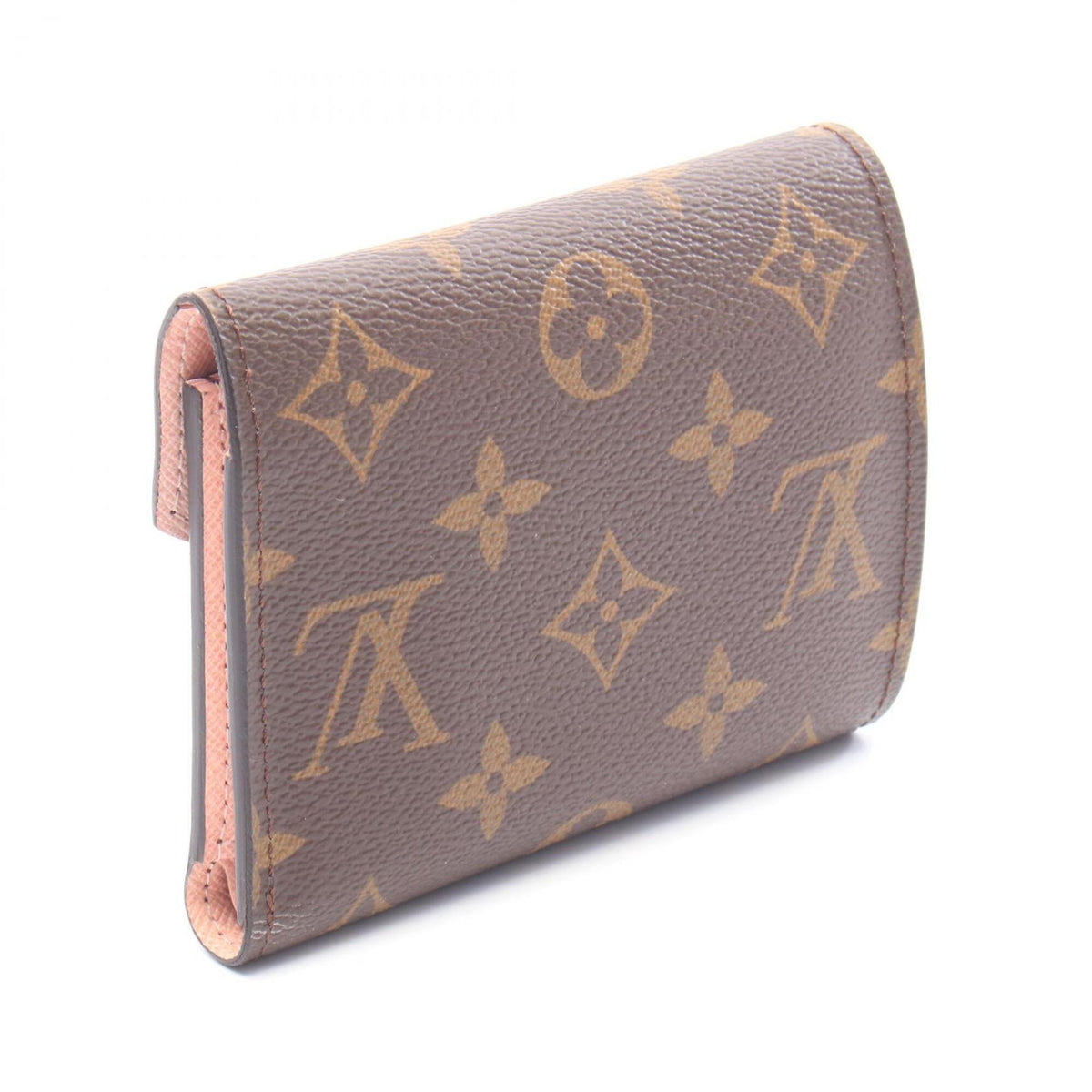 Louis Vuitton Brown Pink Monogram Wallet (Tri-Fold) (Pre-Owned)