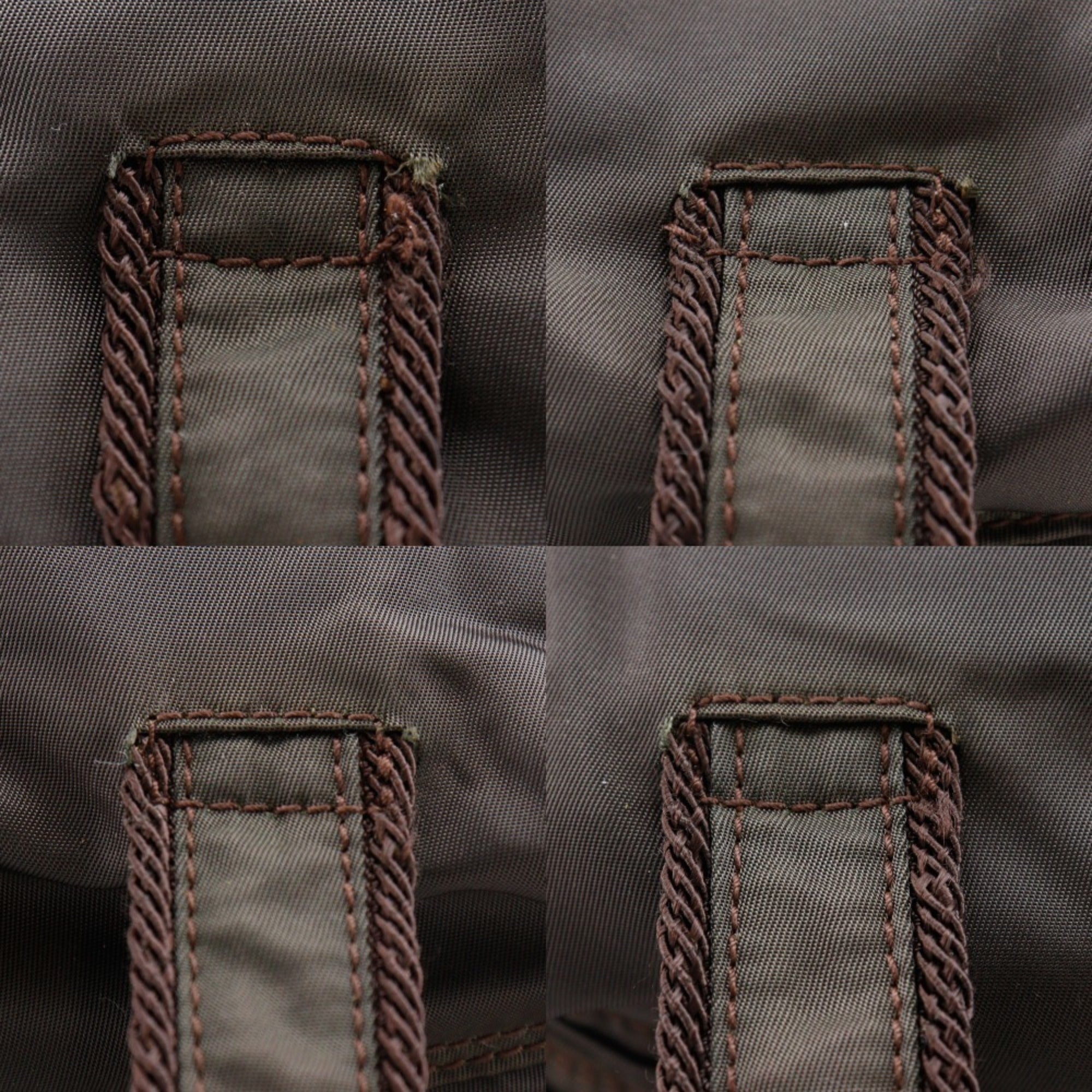 Prada Brown Nylon Handbag (Pre-Owned)
