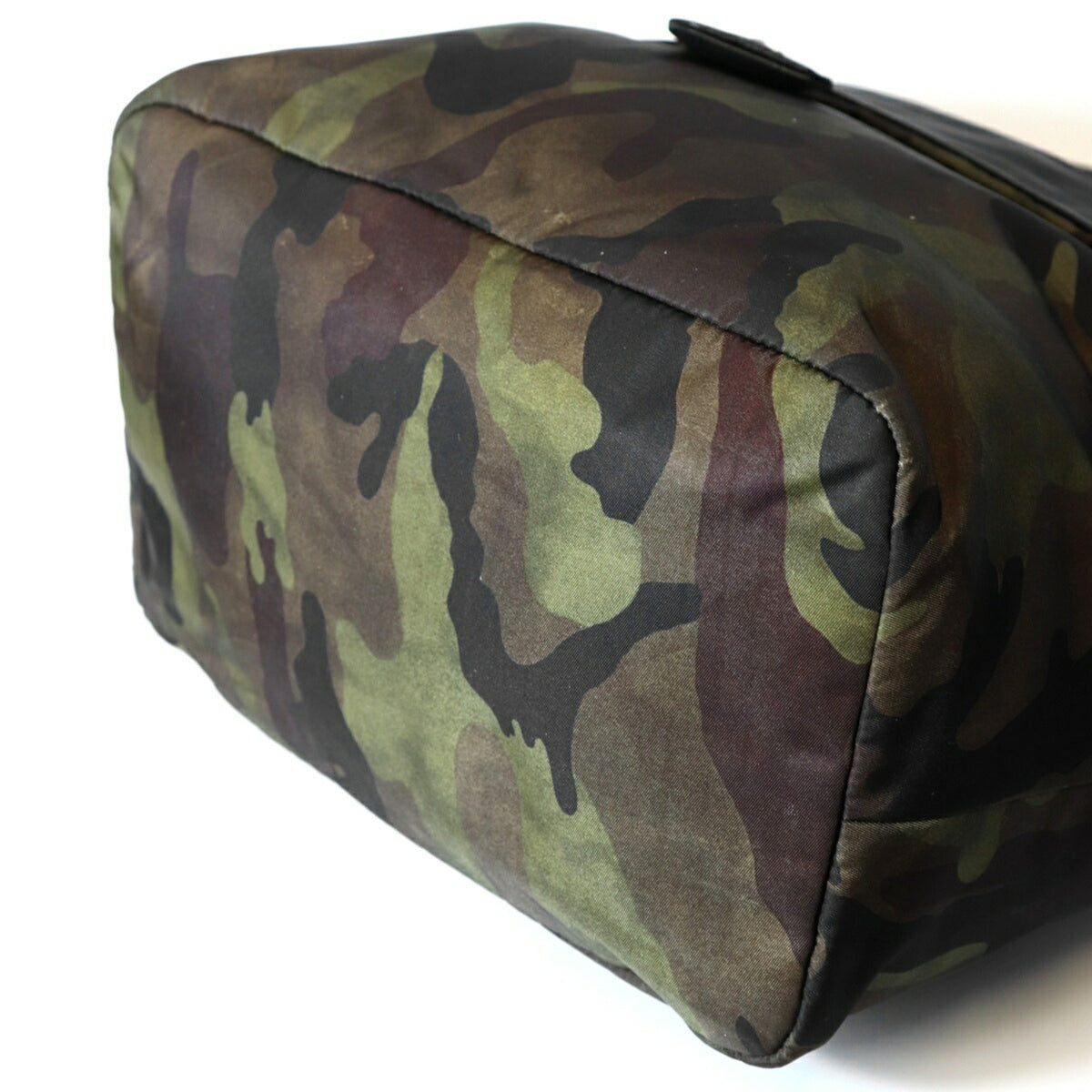 Prada Camouflage Green Khaki Nylon Handbag Shoulder Bag Tote Bag (Pre-Owned)