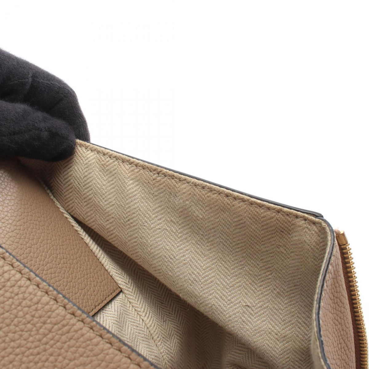 Loewe Beige Gray Leather Handbag (Pre-Owned)