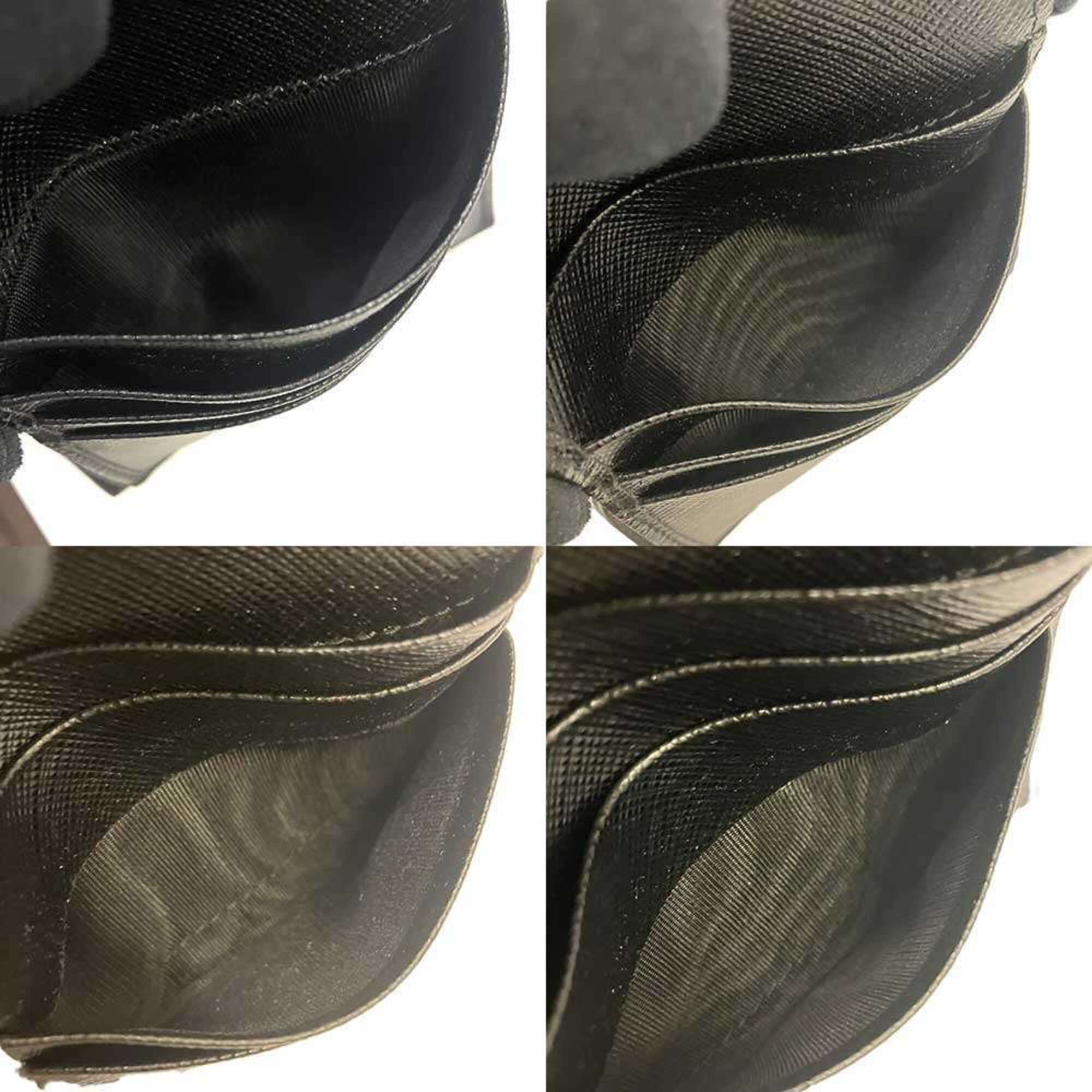 Prada Saffiano Black Leather Wallet (Bi-Fold) (Pre-Owned)