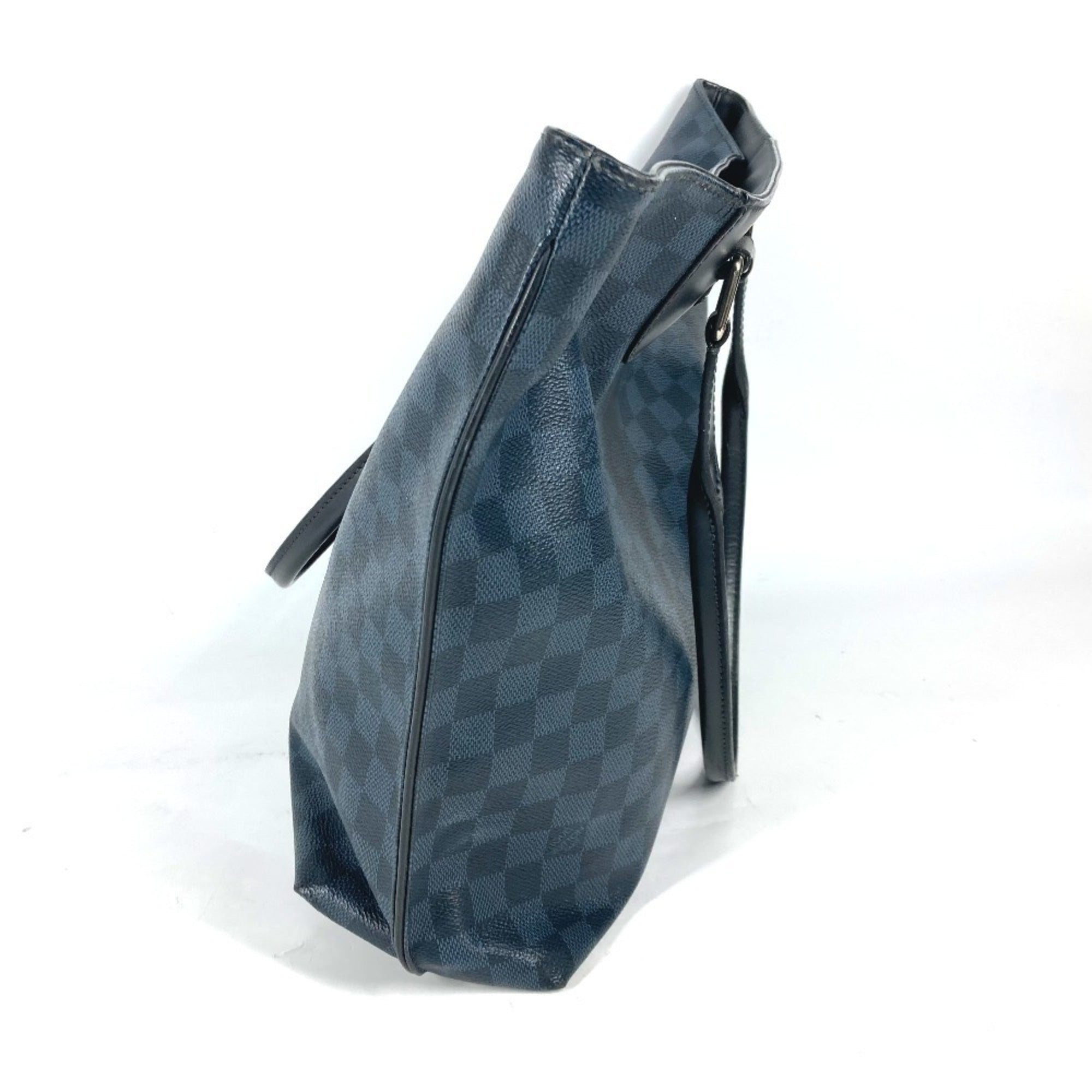Louis Vuitton Navy Damier Canvas Shoulder Bag Tote Bag (Pre-Owned)