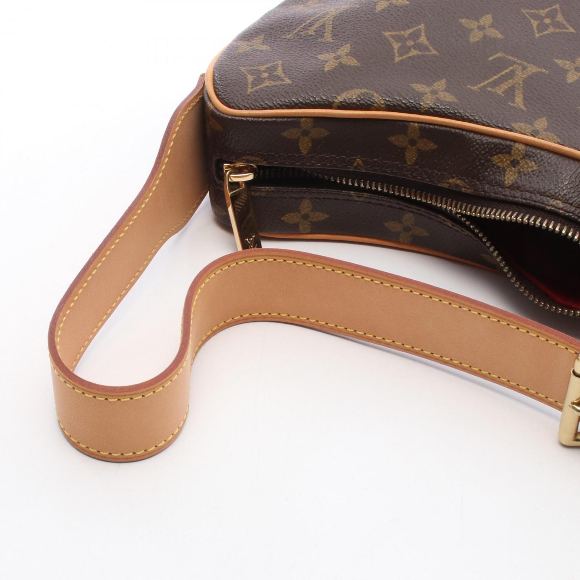 Louis Vuitton Brown Monogram Coated Canvas Leather Handbag Shoulder Bag (Pre-Owned)