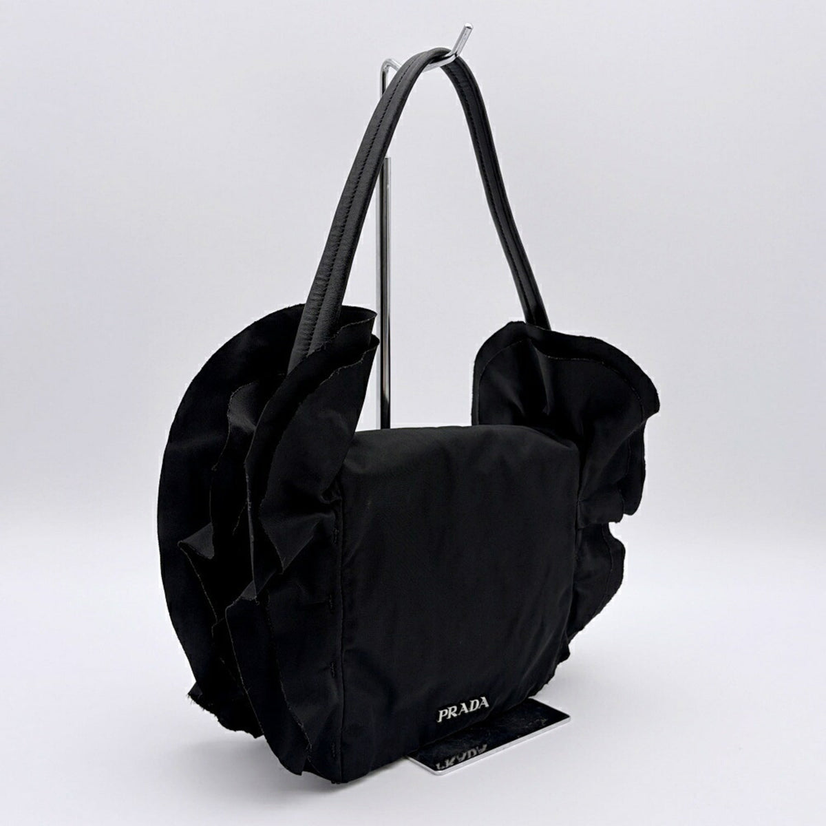 Prada Black Nylon Leather Shoulder Bag (Pre-Owned)