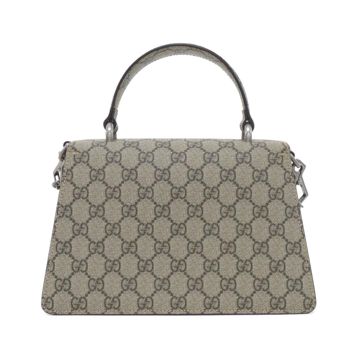 Gucci Beige Gg Canvas Handbag (Pre-Owned)