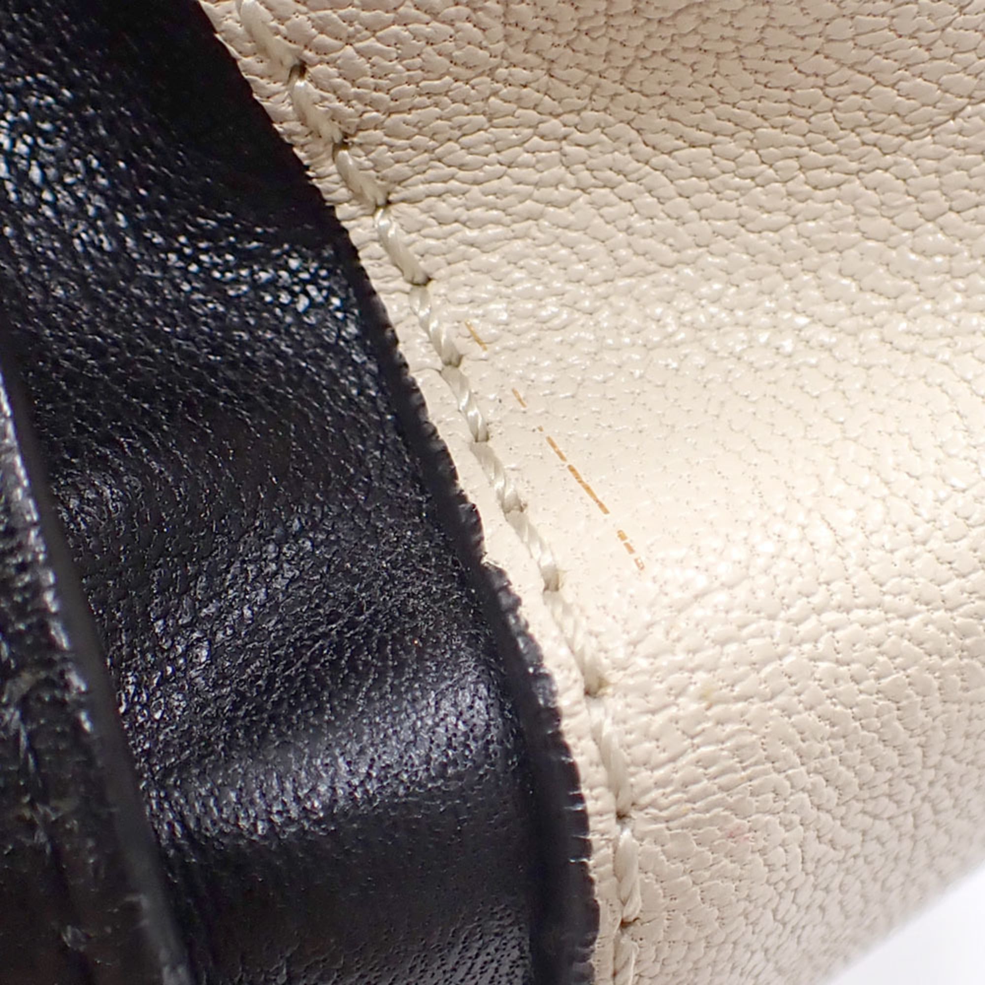 Chloé Black White Leather Handbag (Pre-Owned)