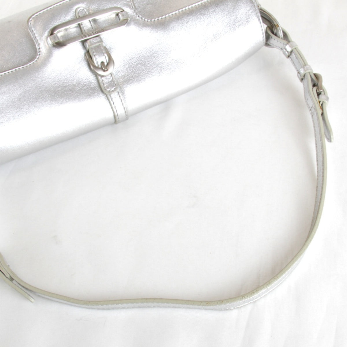 Jimmy Choo Silver Leather Handbag (Pre-Owned)