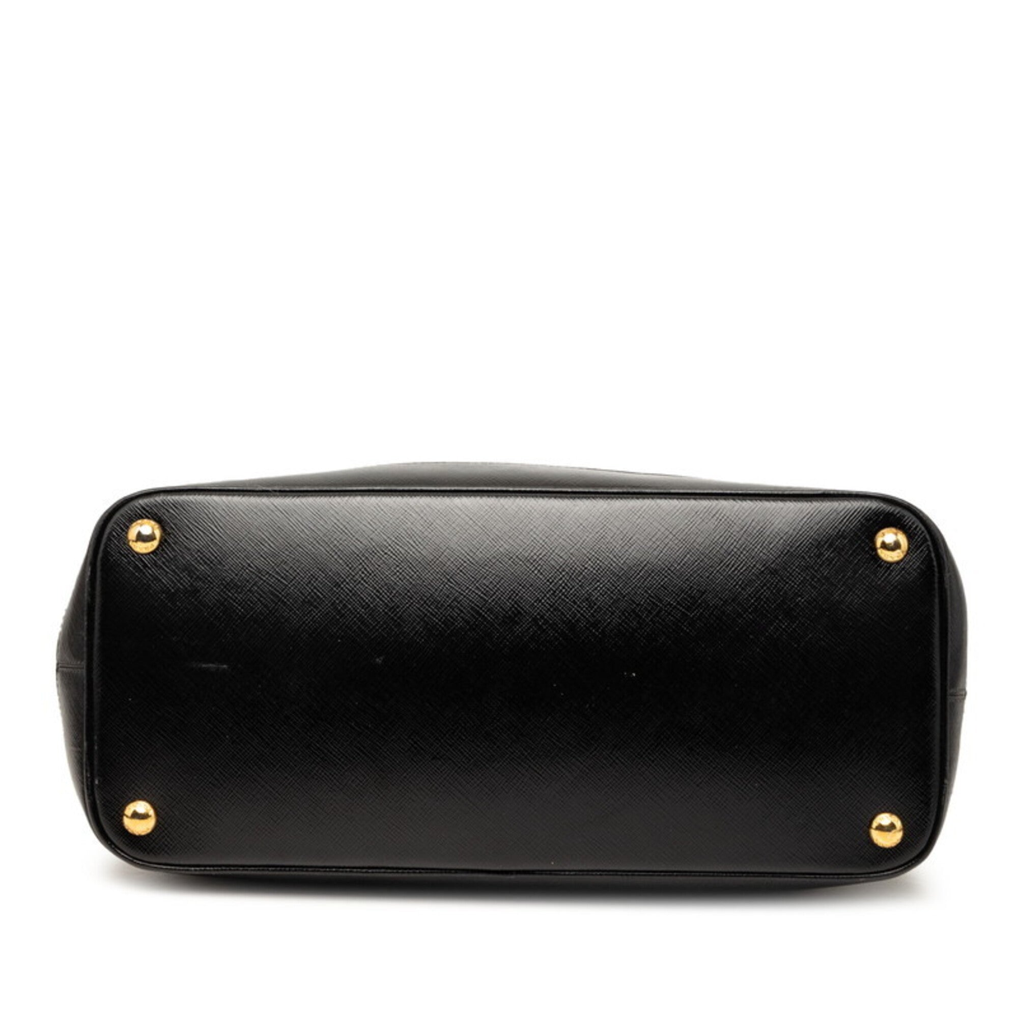 Prada Black Nylon Leather Handbag (Pre-Owned)