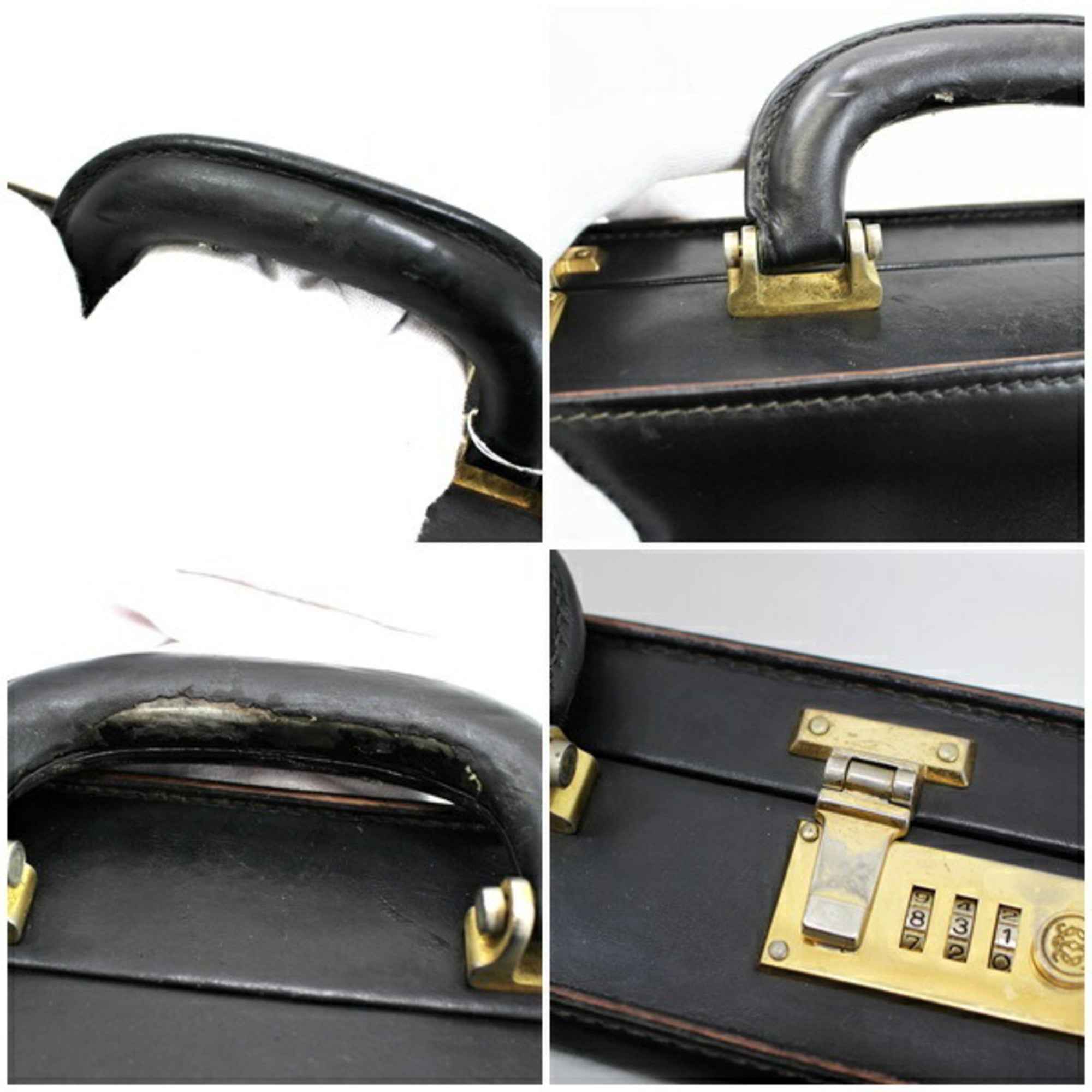 Loewe Black Leather Attaché Case (Pre-Owned)