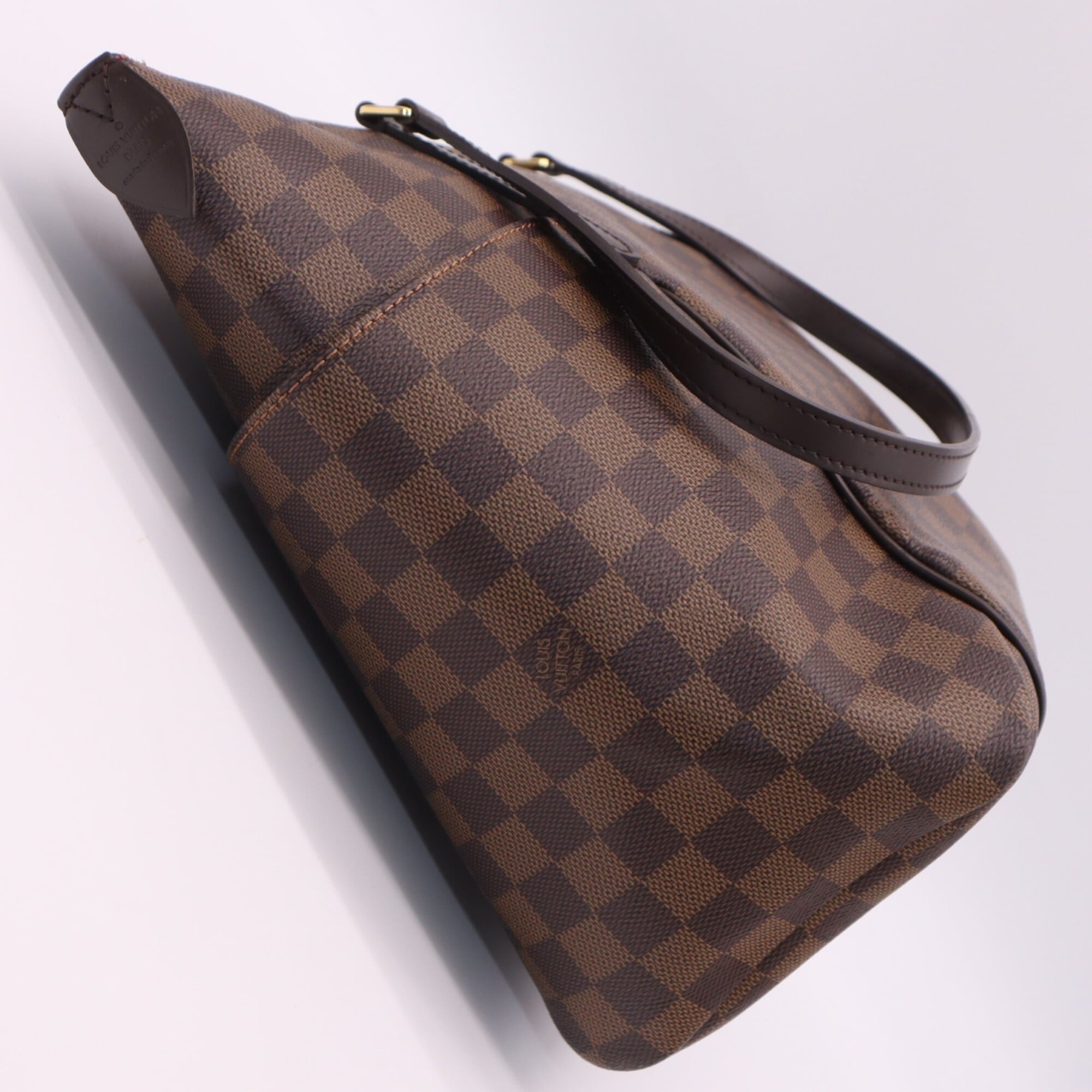 Louis Vuitton Beige Brown Coated Canvas Leather Handbag (Pre-Owned)