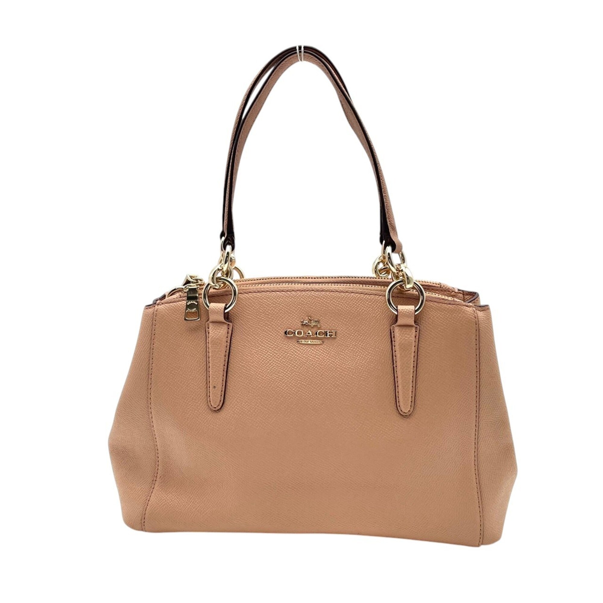 Coach Light Pink Leather Handbag Shoulder Bag (Pre-Owned)