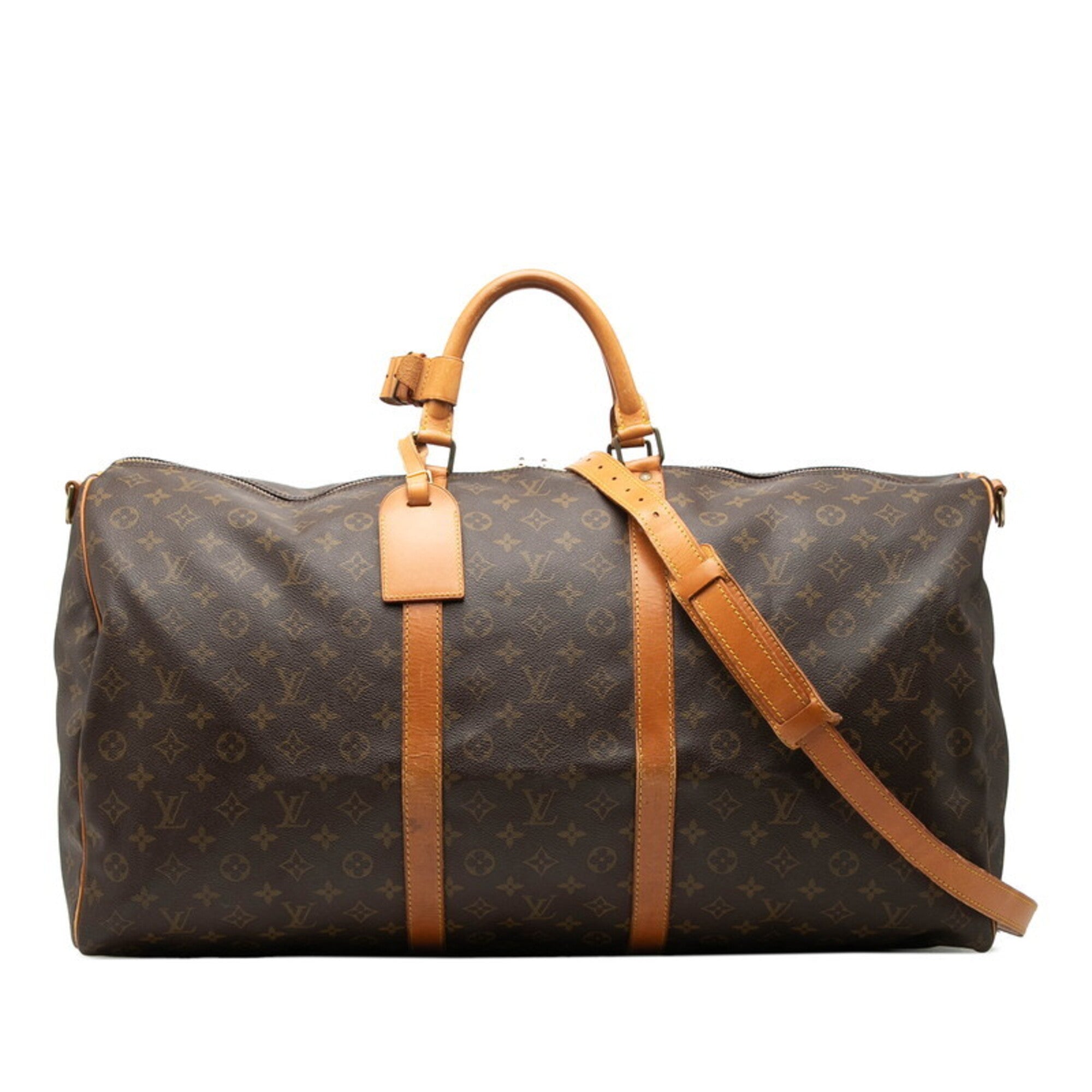 Louis Vuitton Monogram Brown Pvc Leather Boston Bag Shoulder Bag (Pre-Owned)