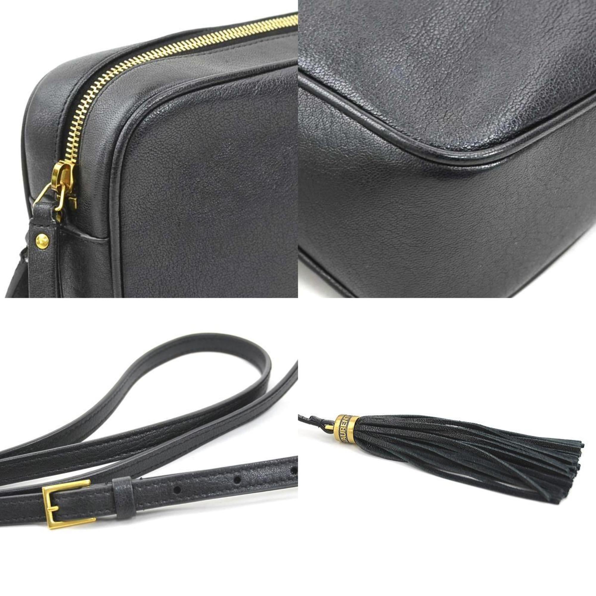 Saint Laurent Black Leather Shoulder Bag (Pre-Owned)