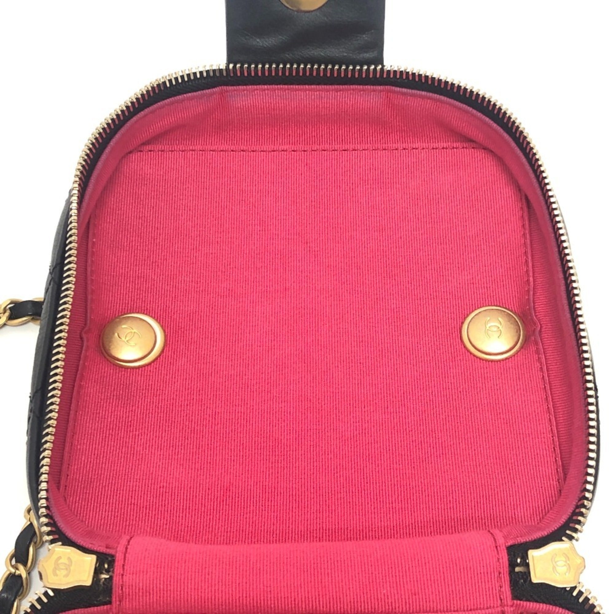 Chanel Black Shoulder Bag Vanity Bag (Pre-Owned)