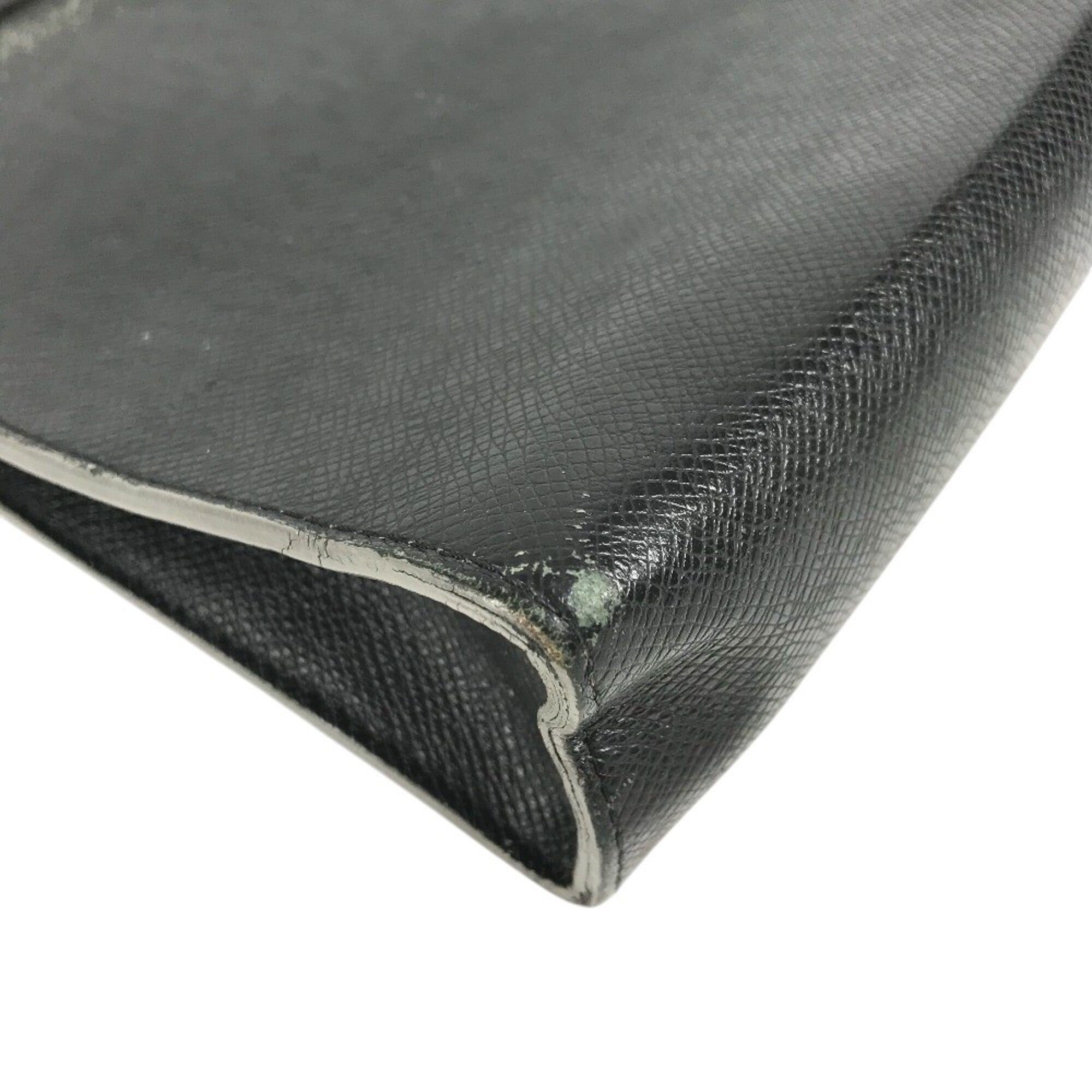 Louis Vuitton Ardoise Black Taiga Leather Clutch Bag Pochette Pouch (Pre-Owned)