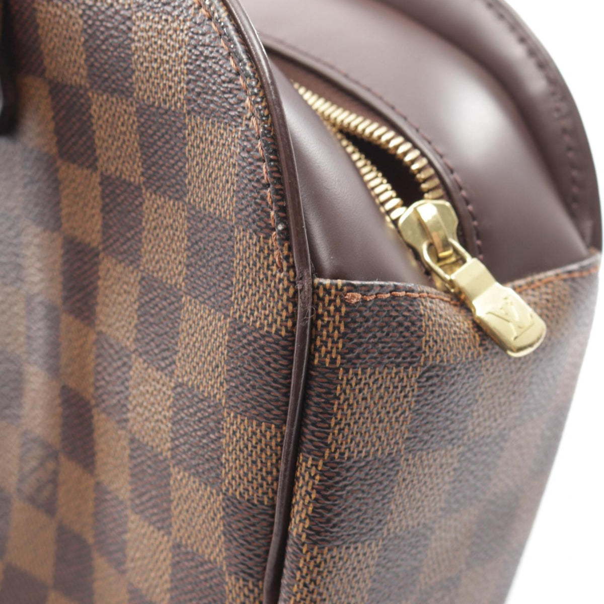Louis Vuitton Brown Coated Canvas Leather Handbag (Pre-Owned)