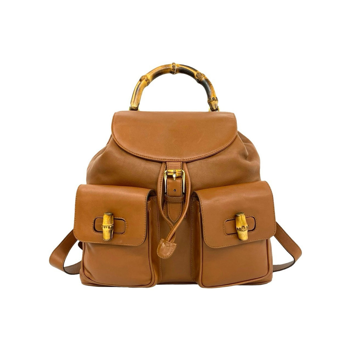 Gucci Brown Leather Backpack (Pre-Owned)