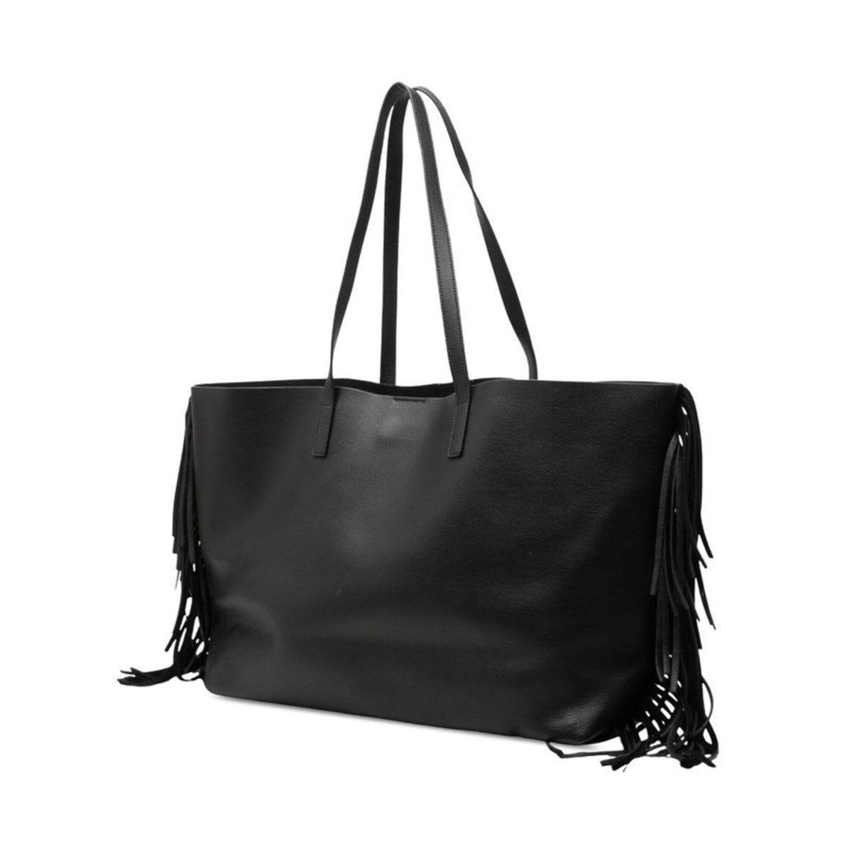 Saint Laurent Black Leather Shoulder Bag Tote Bag (Pre-Owned)