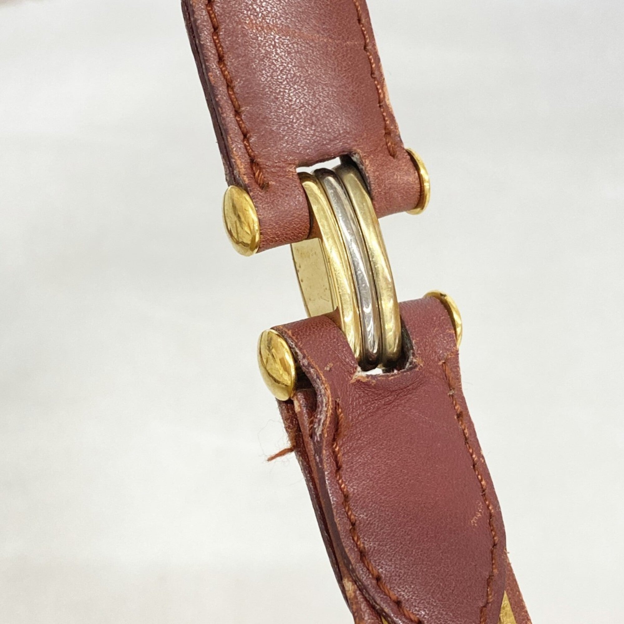 Cartier Bordeaux Brown Leather Shoulder Bag (Pre-Owned)
