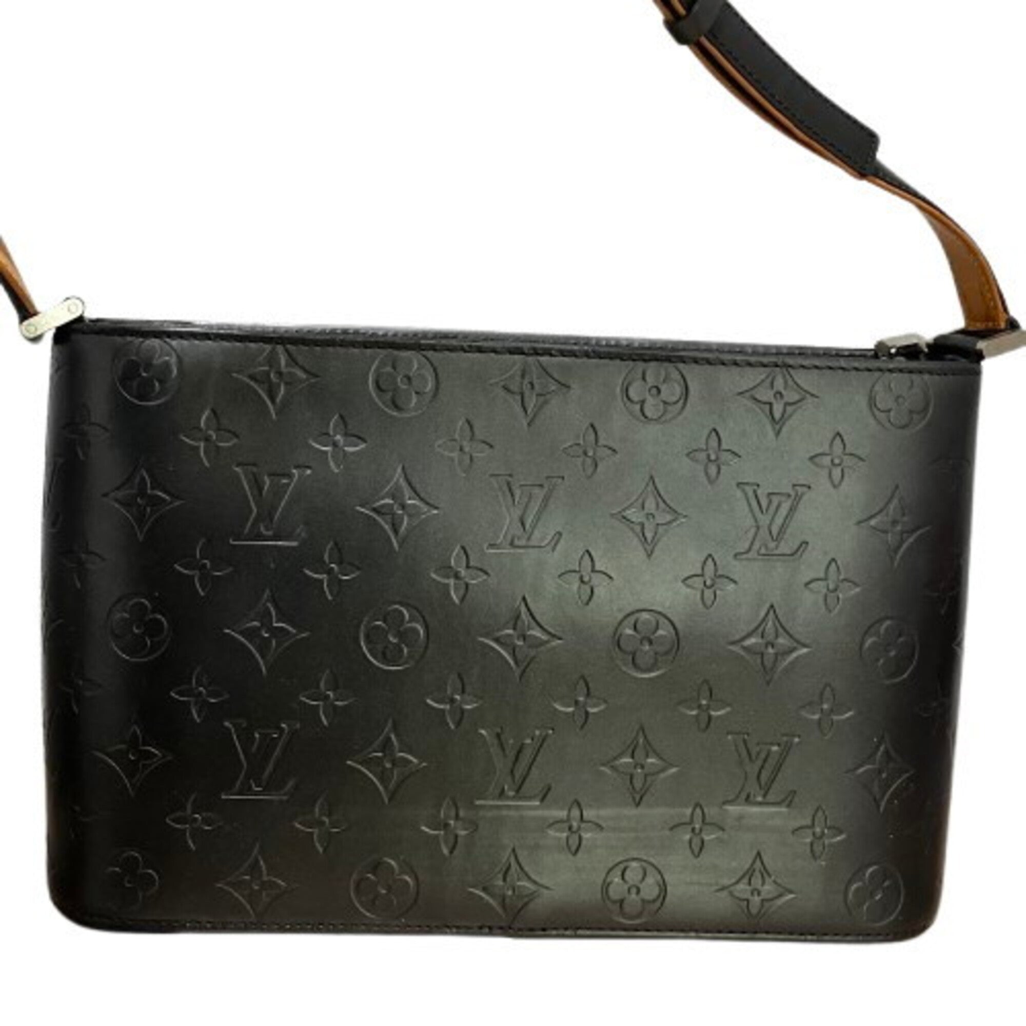 Louis Vuitton Black Leather Shoulder Bag (Pre-Owned)