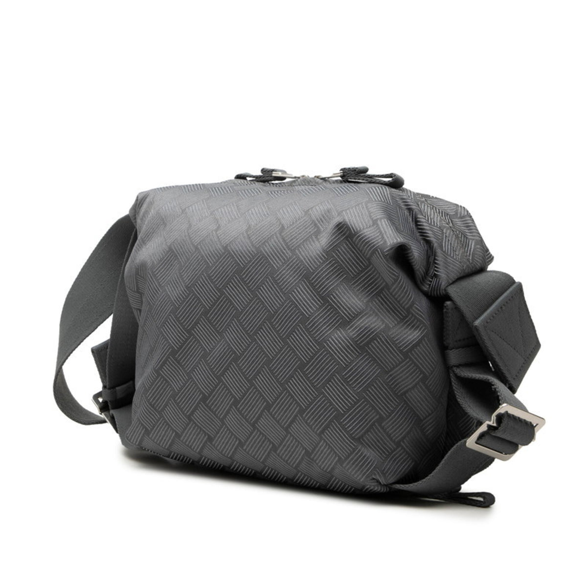 Bottega Veneta Gray Leather Shoulder Bag (Pre-Owned)
