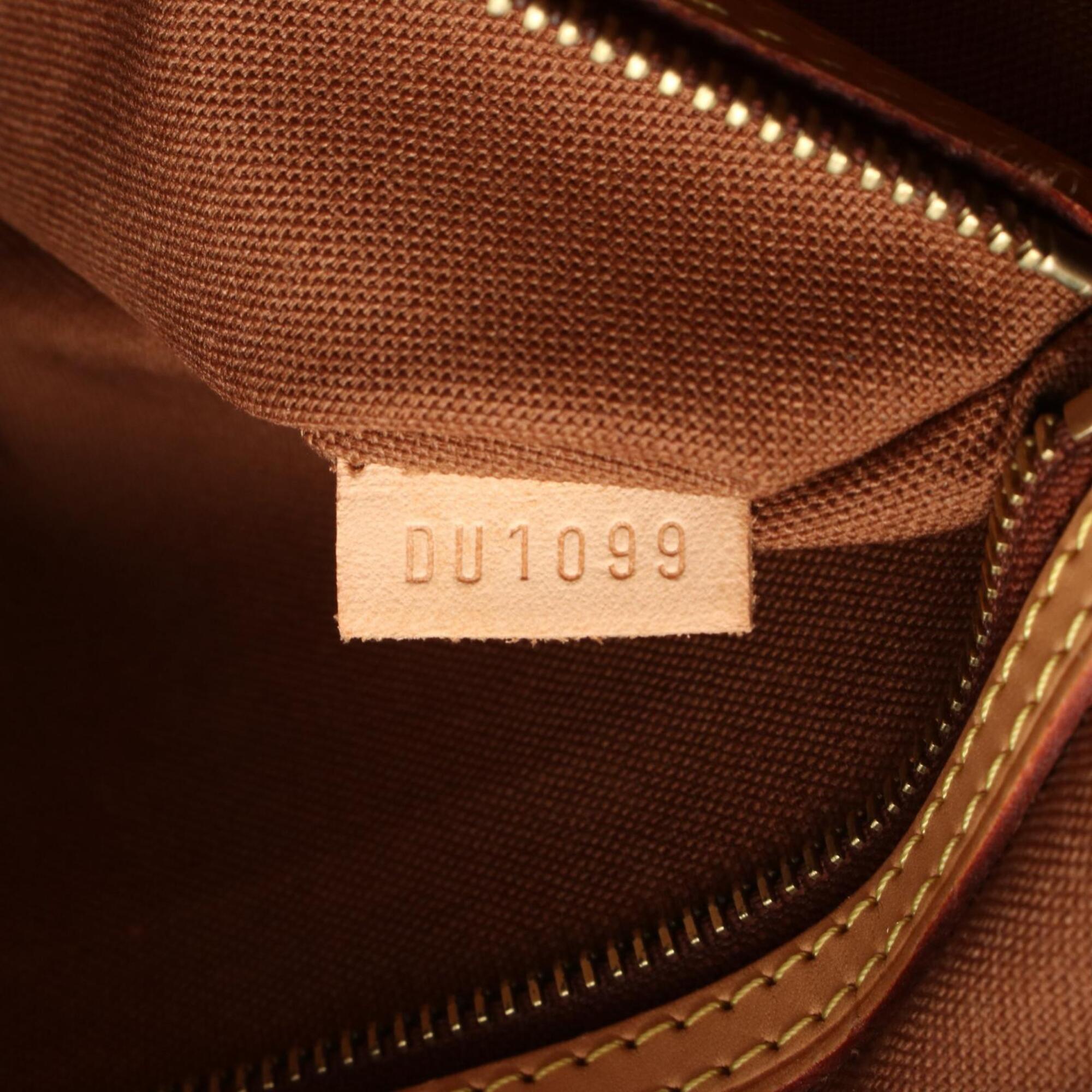 Louis Vuitton Brown Coated Canvas Leather Handbag Shoulder Bag (Pre-Owned)