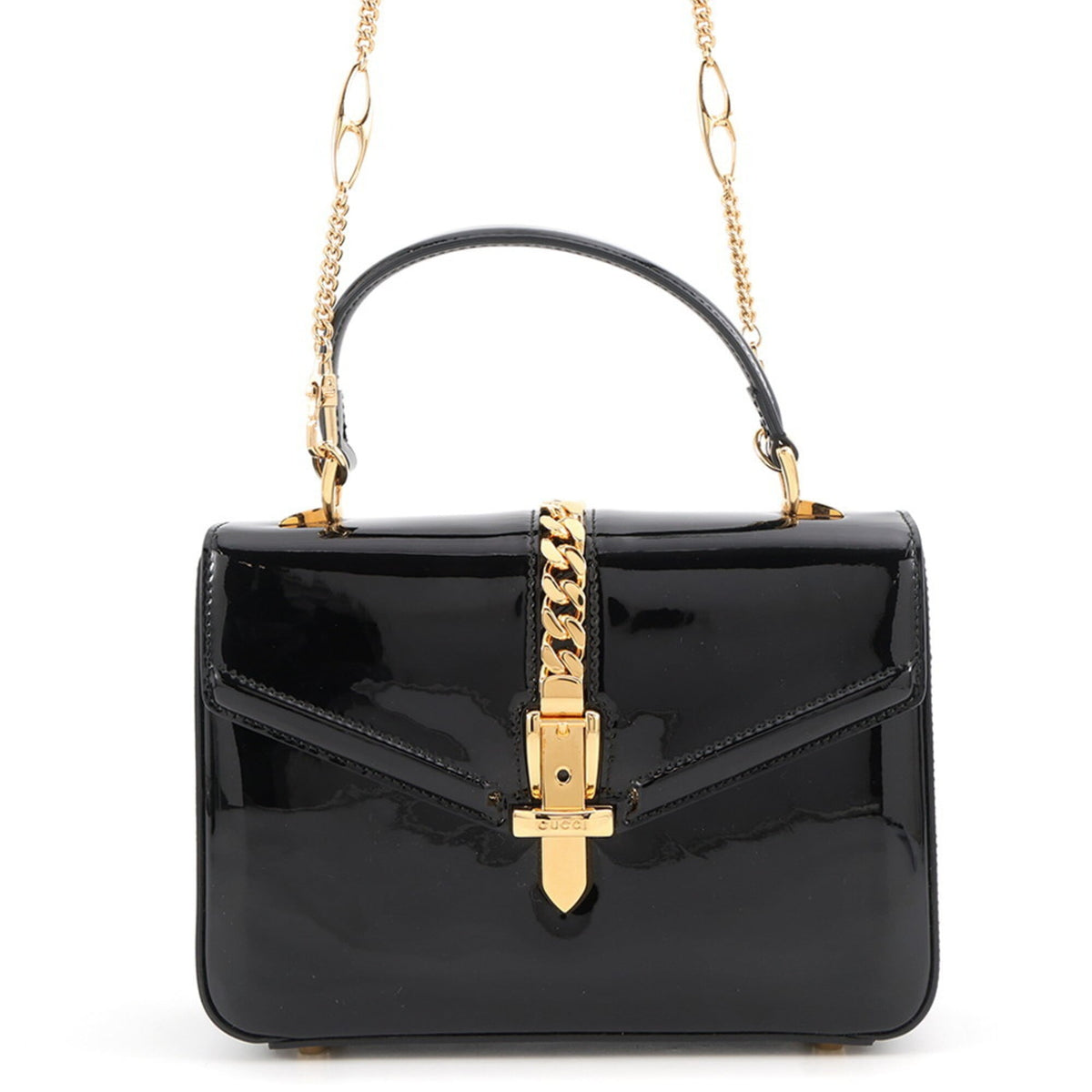Gucci Black Leather Handbag Shoulder Bag (Pre-Owned)