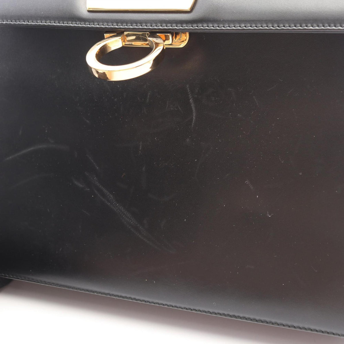 Salvatore Ferragamo Black Leather Handbag (Pre-Owned)