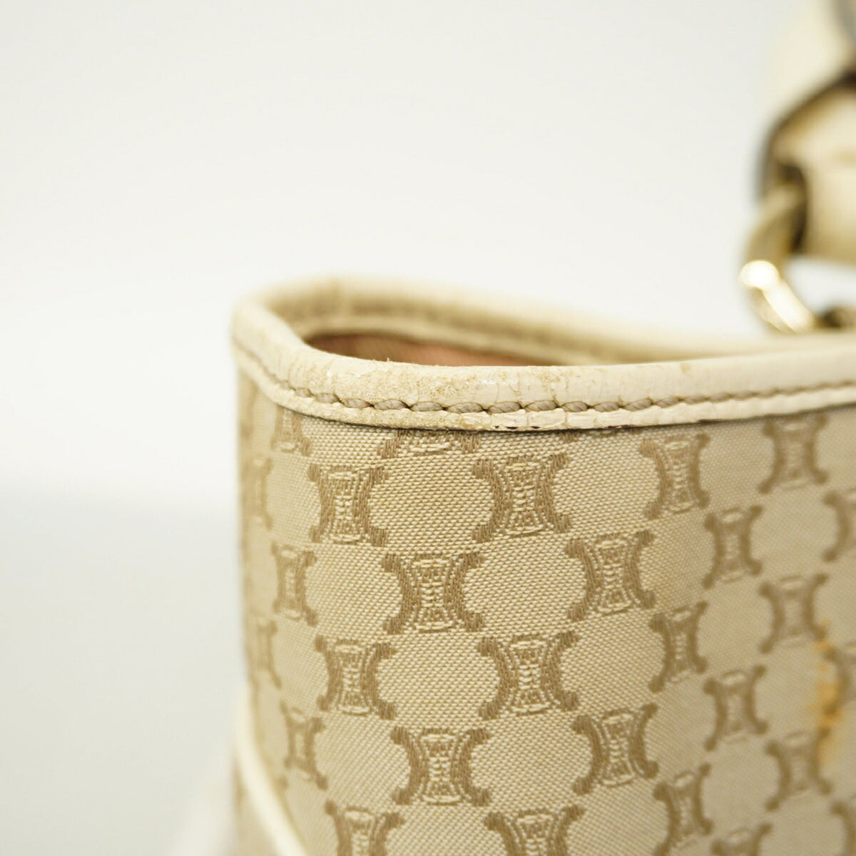 Celine Beige Canvas Leather Handbag (Pre-Owned)